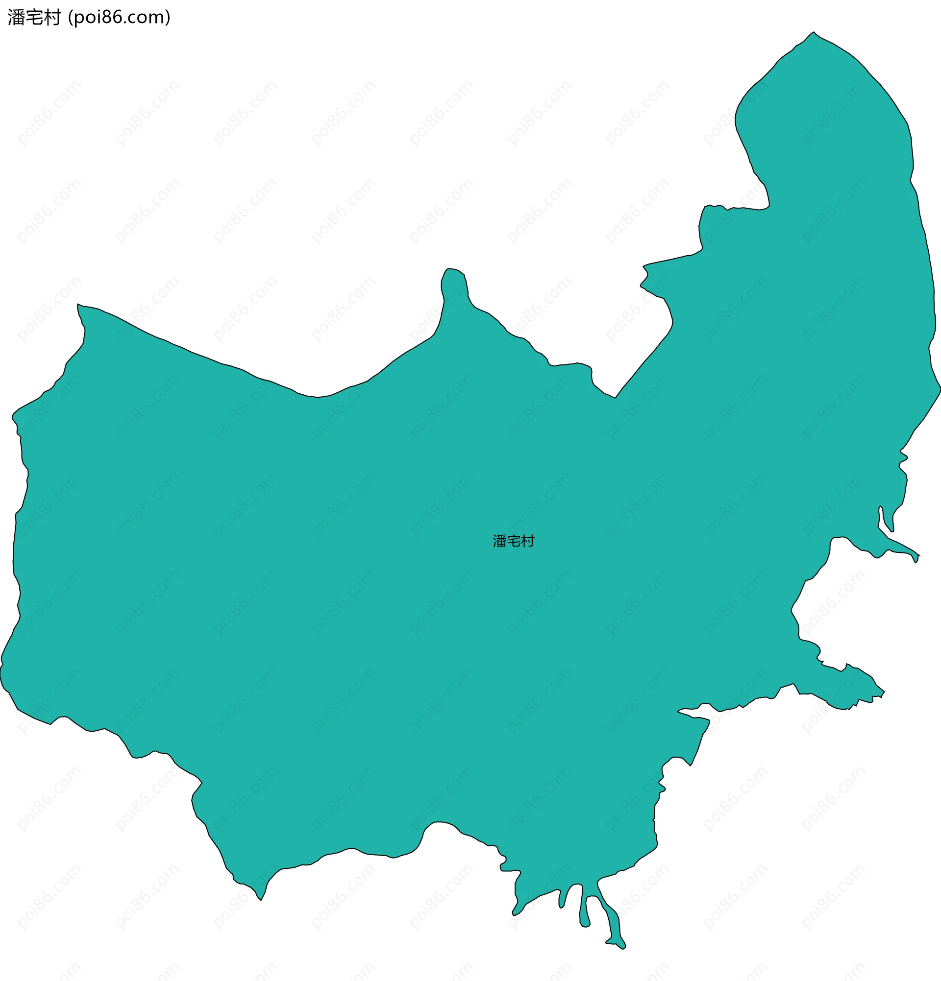 潘宅村边界地图