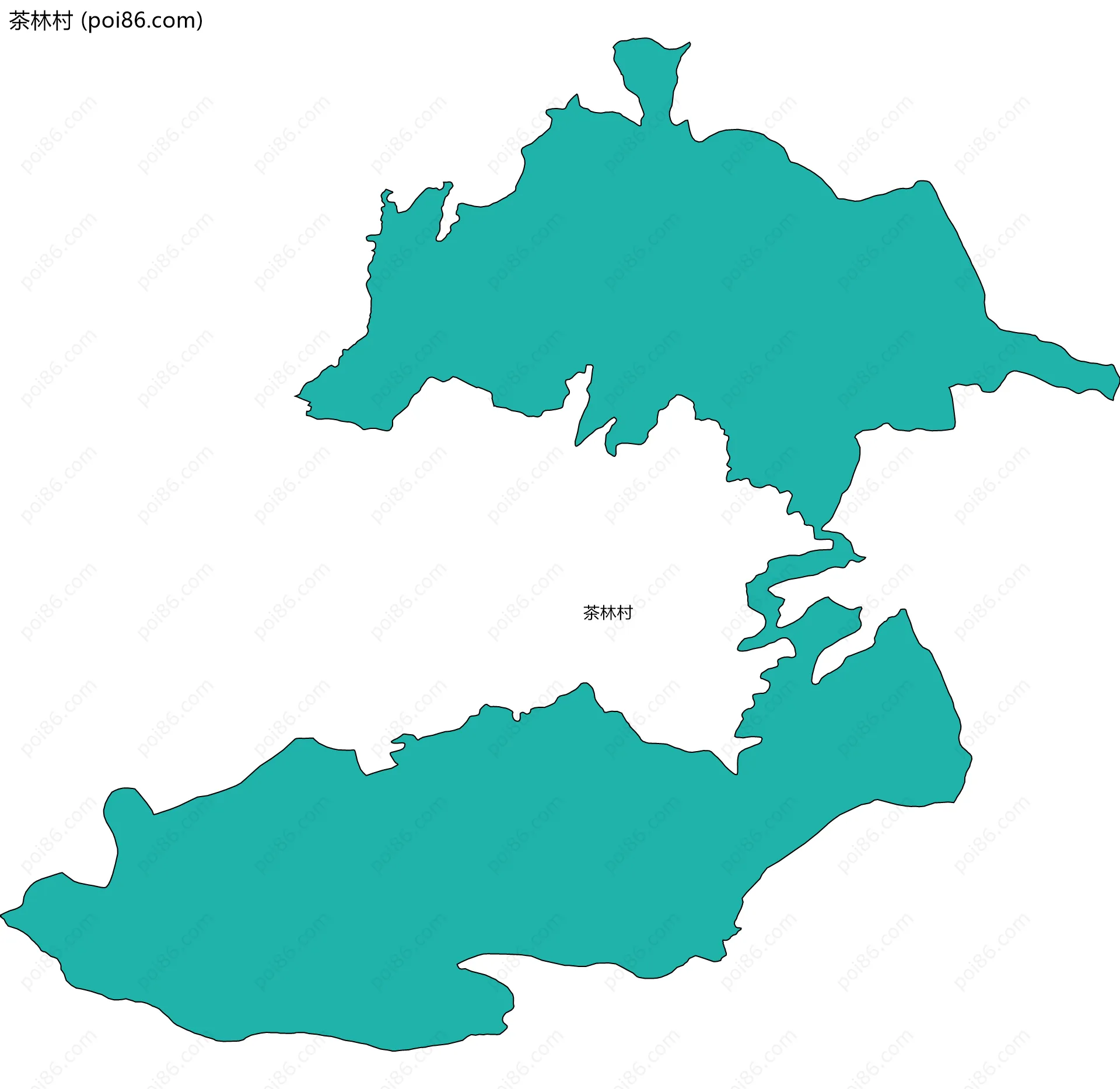 茶林村边界地图