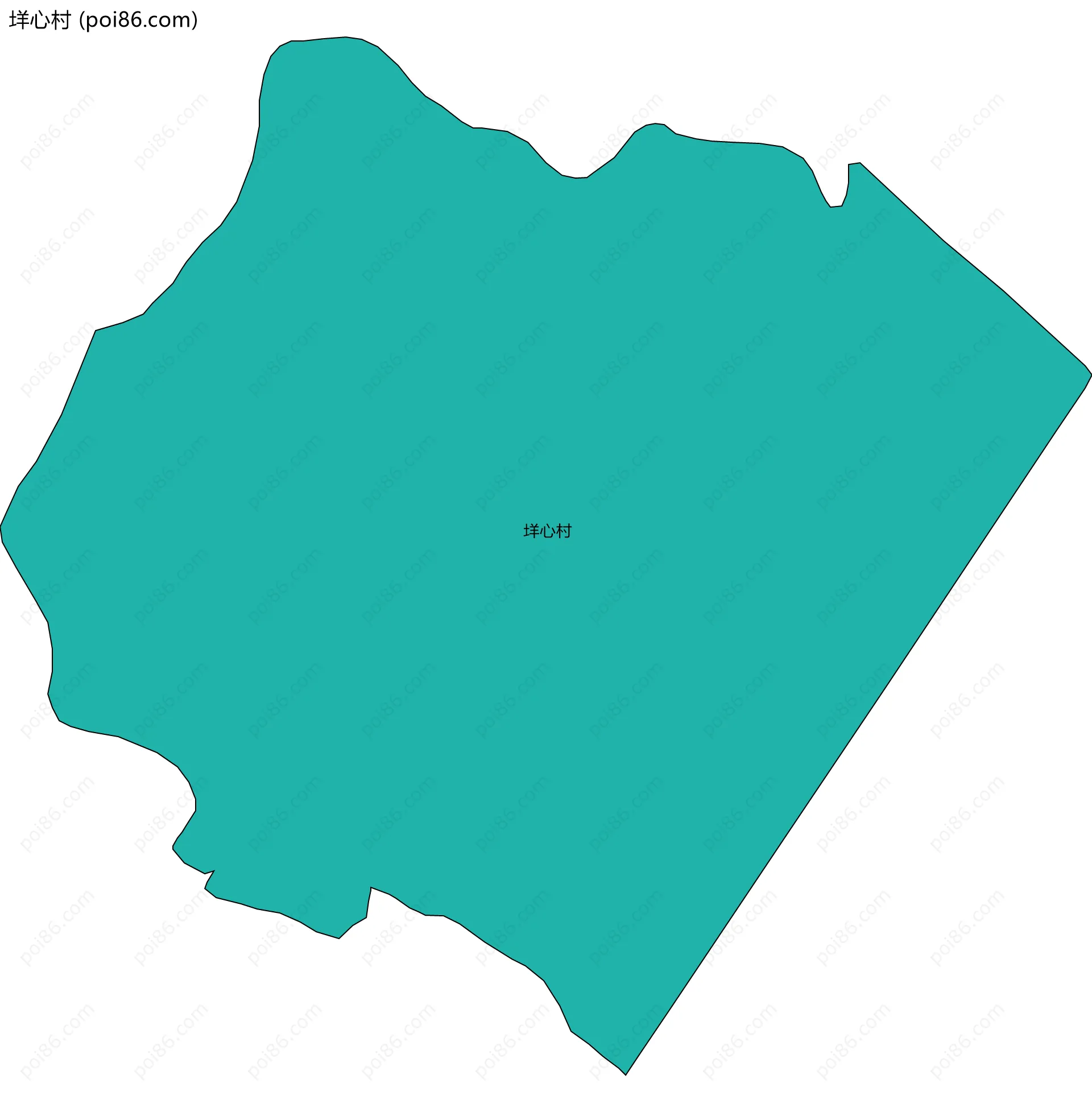 垟心村边界地图