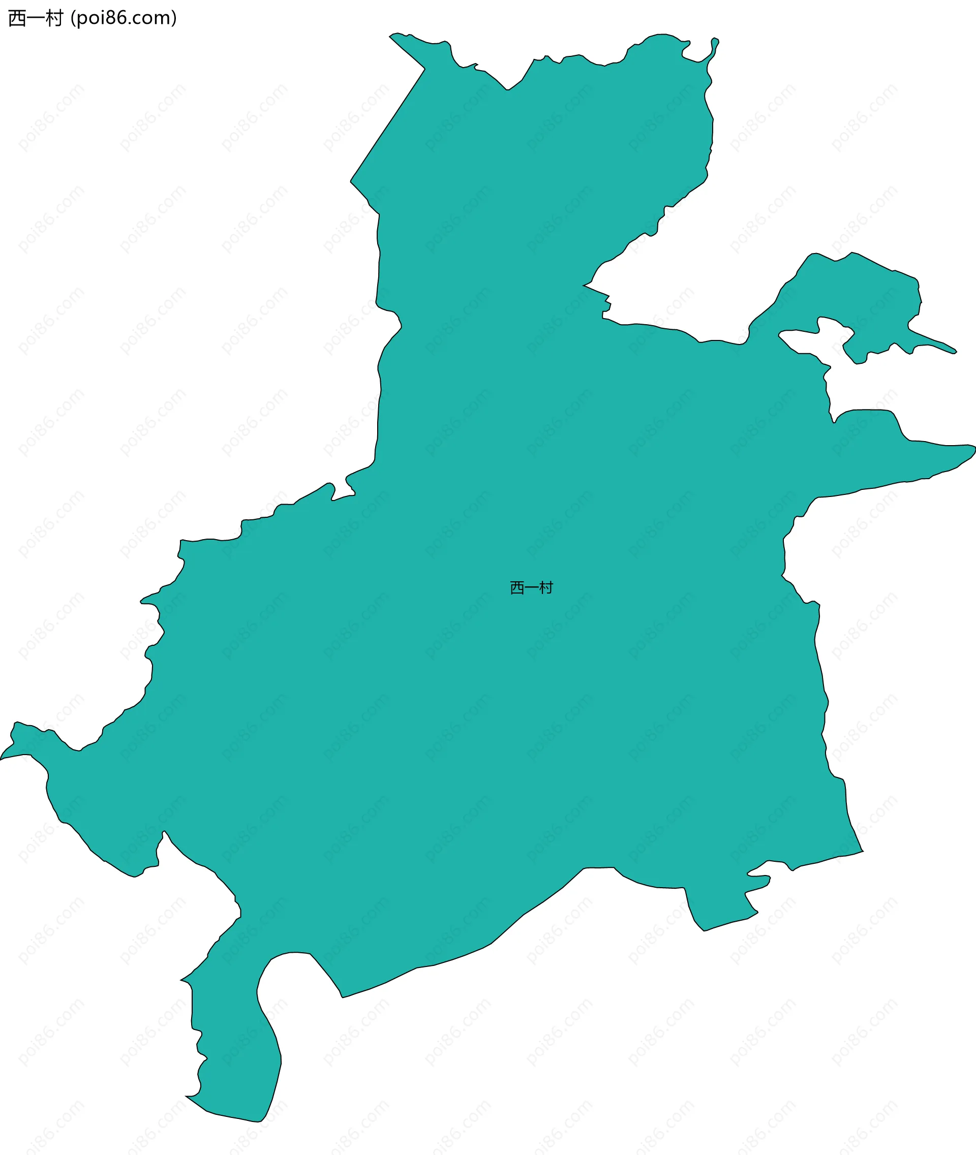 西一村边界地图