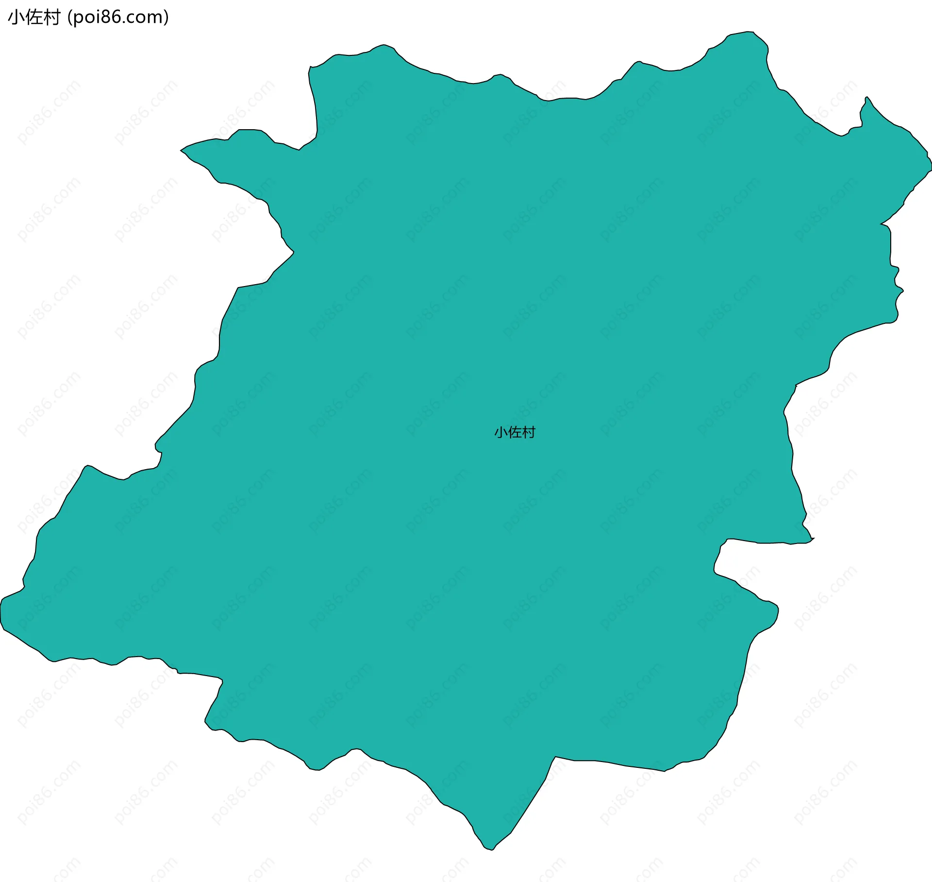 小佐村边界地图