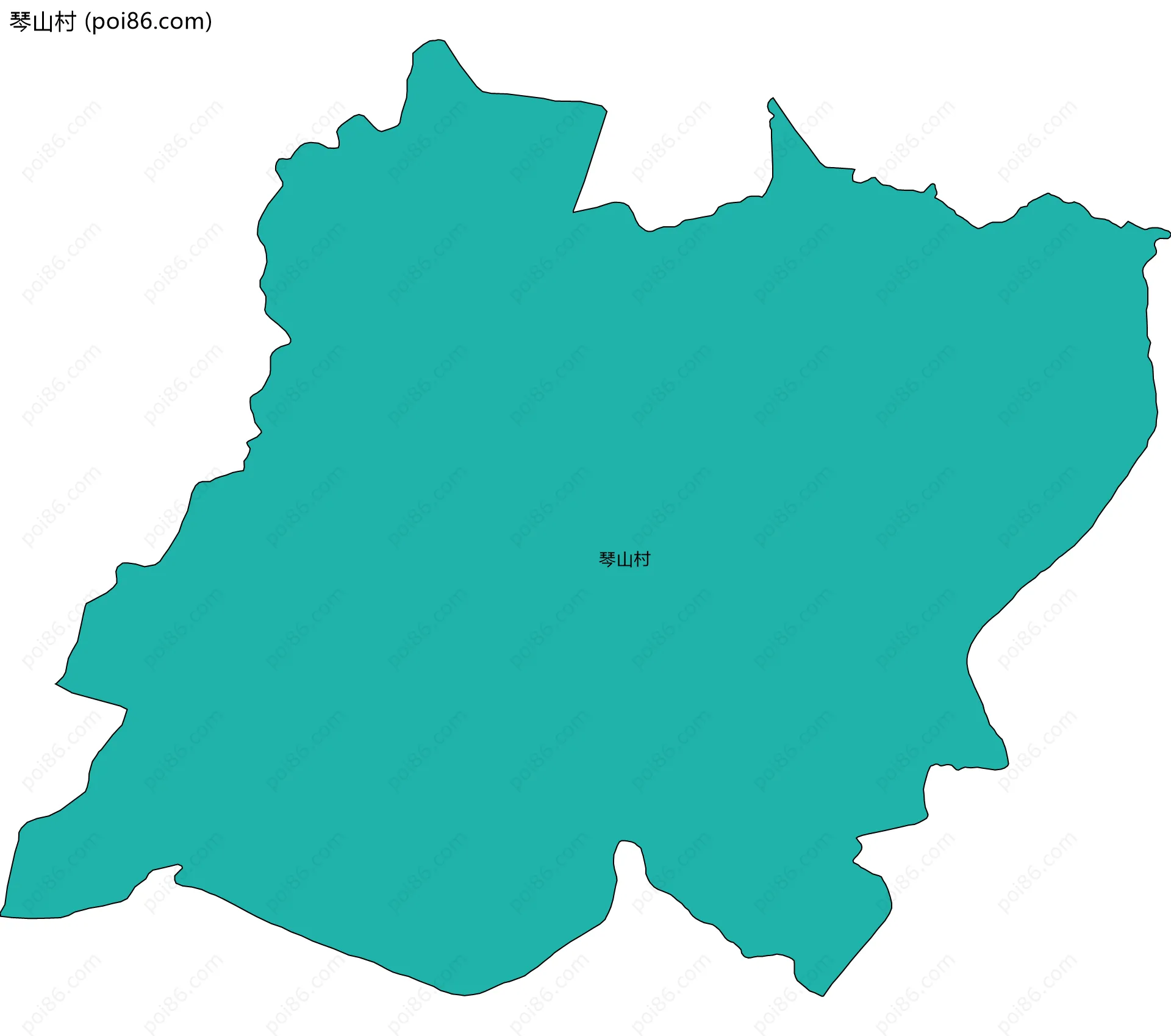 琴山村边界地图