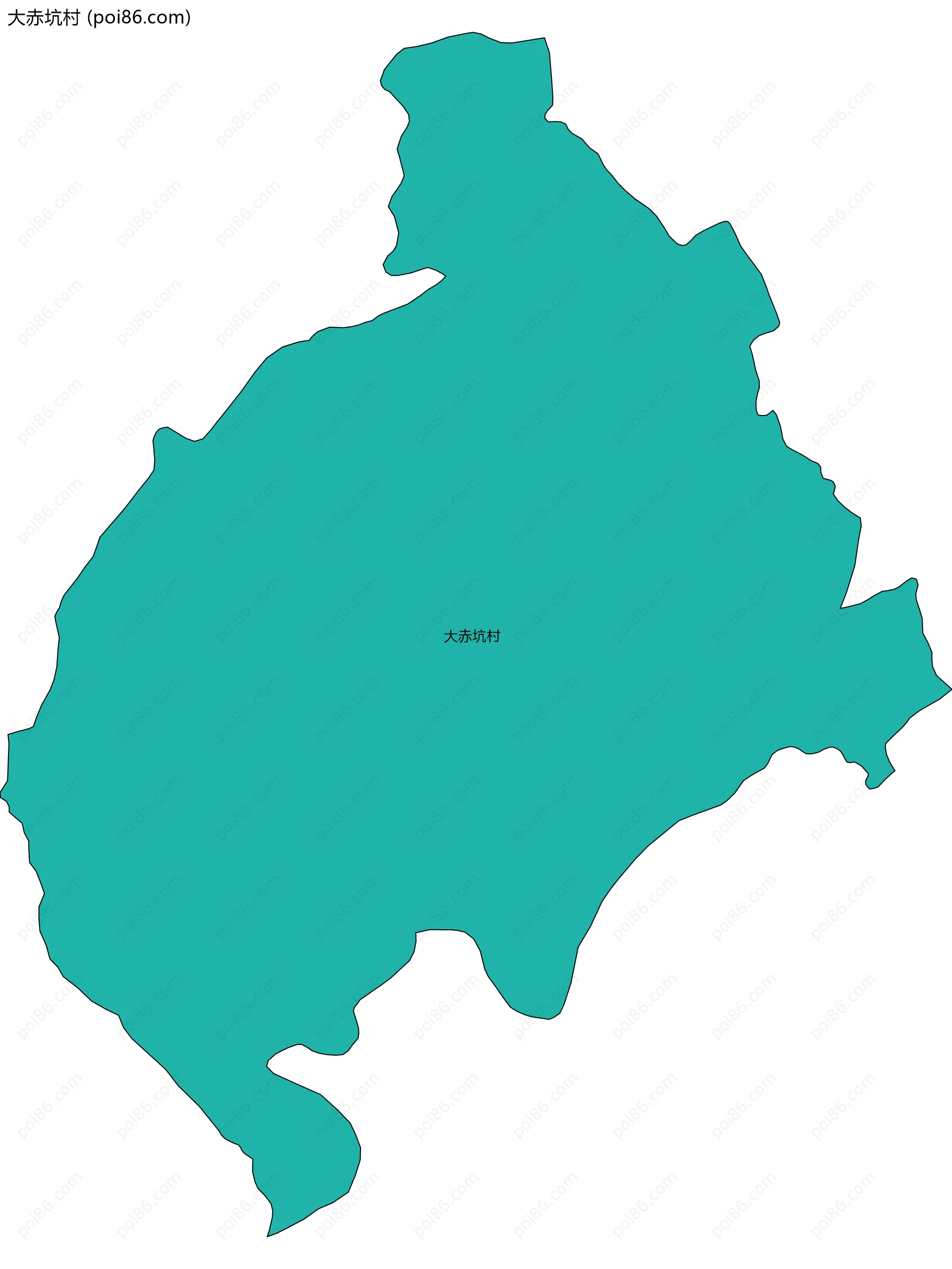 大赤坑村边界地图