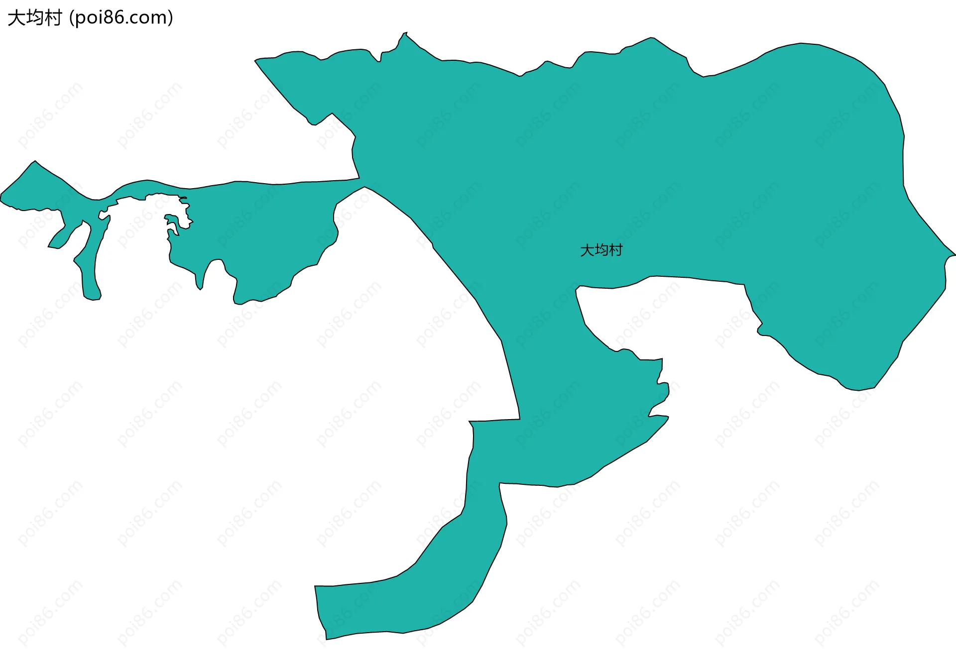大均村边界地图