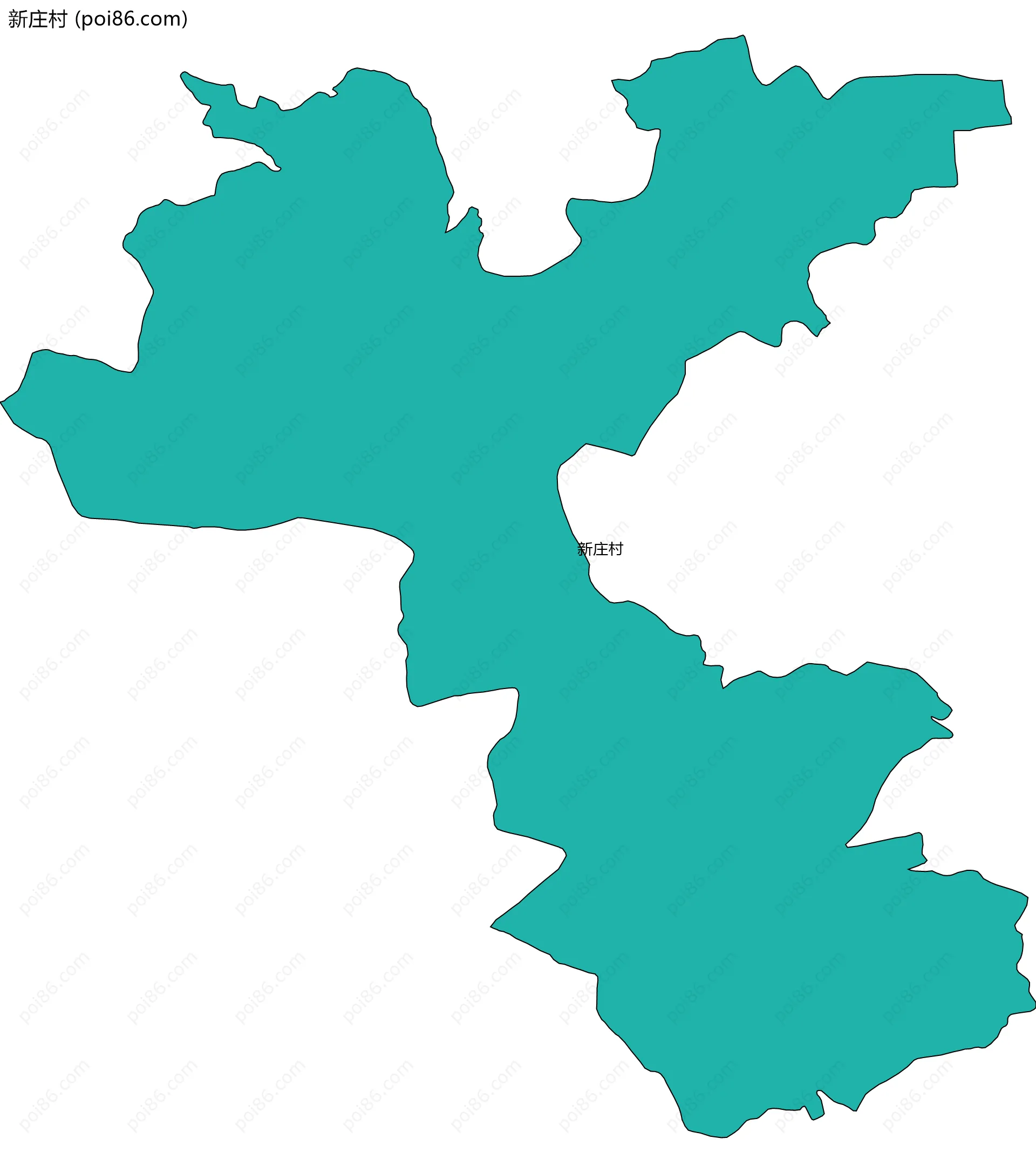 新庄村边界地图