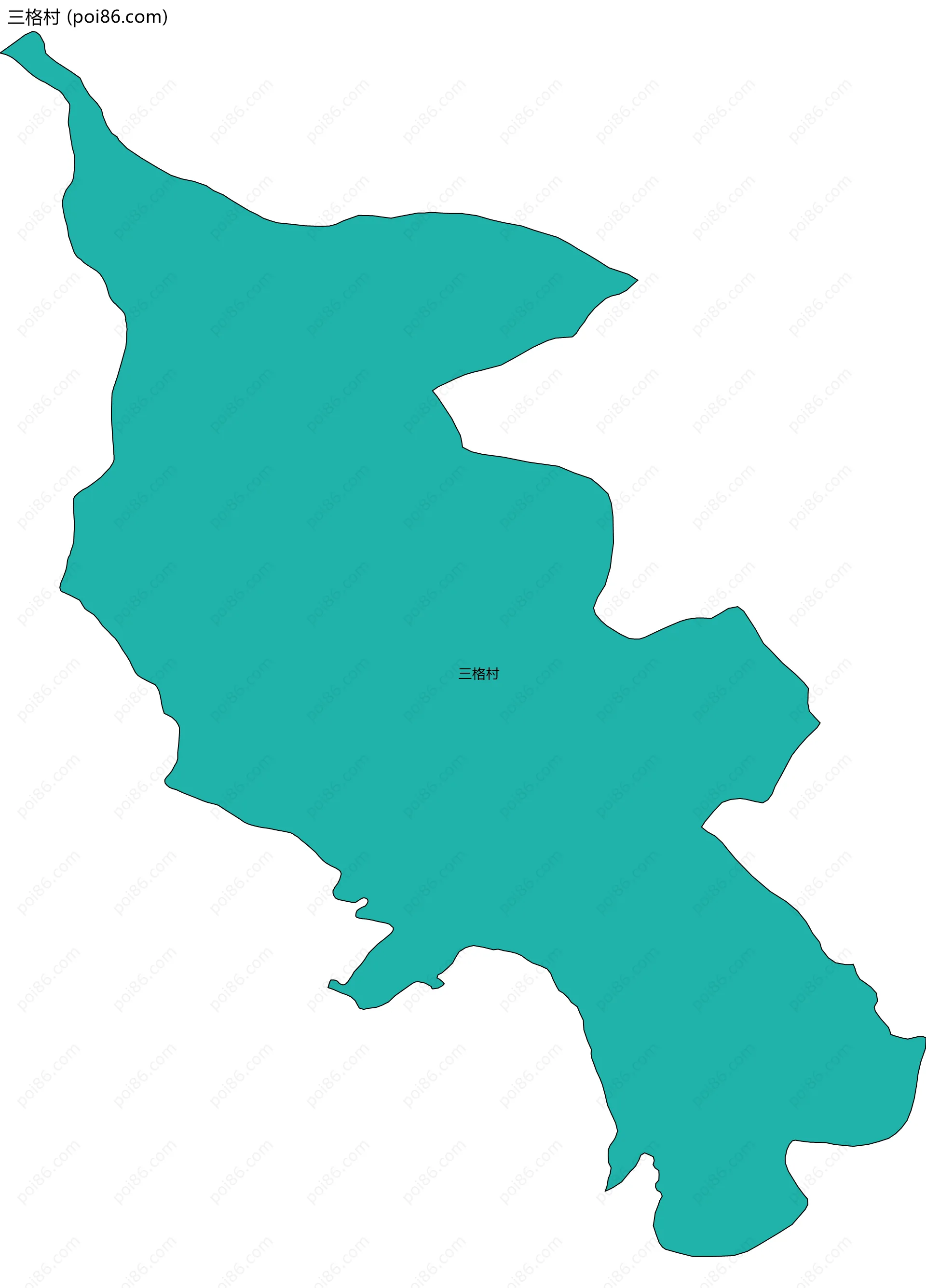 三格村边界地图