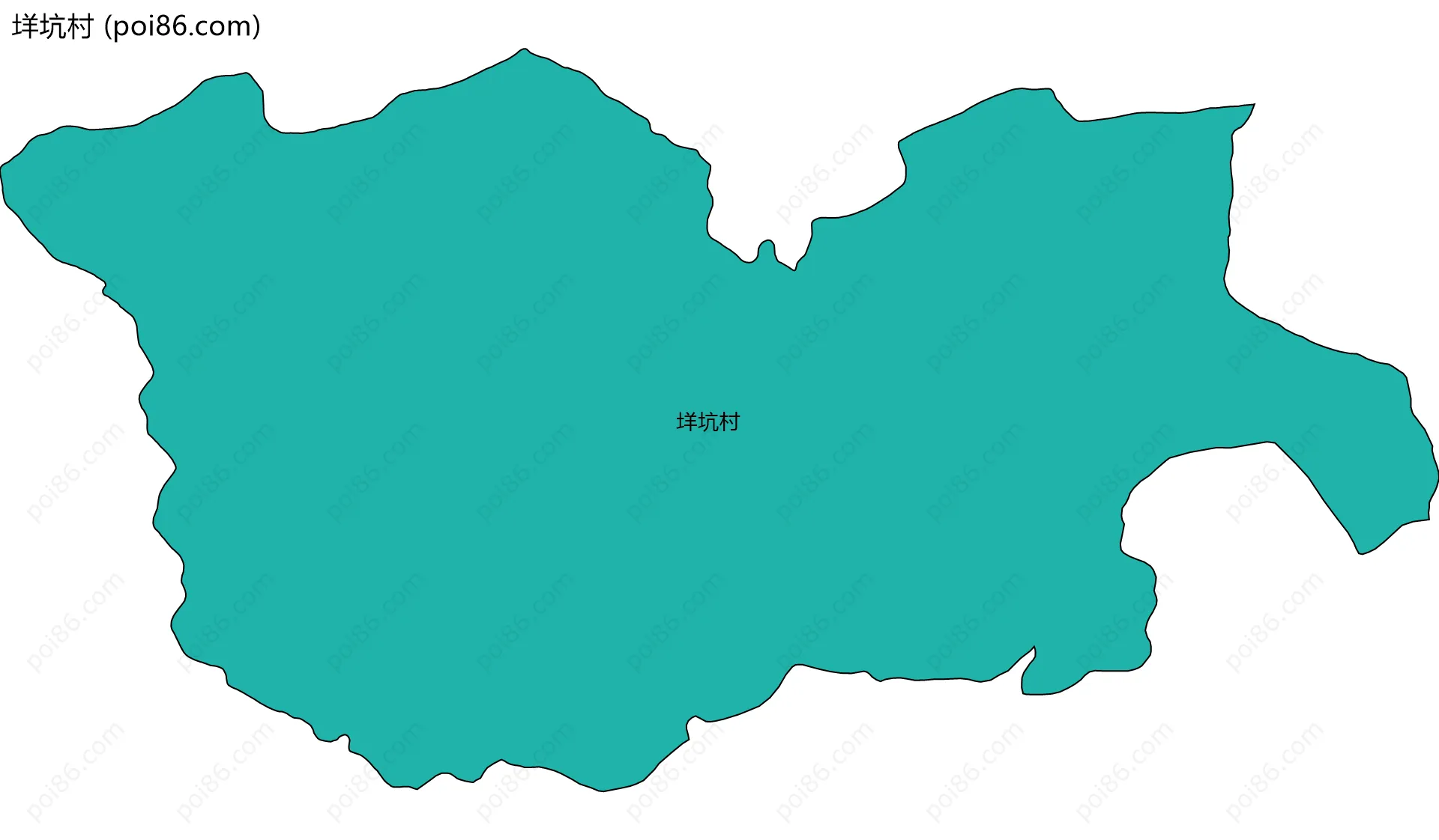 垟坑村边界地图