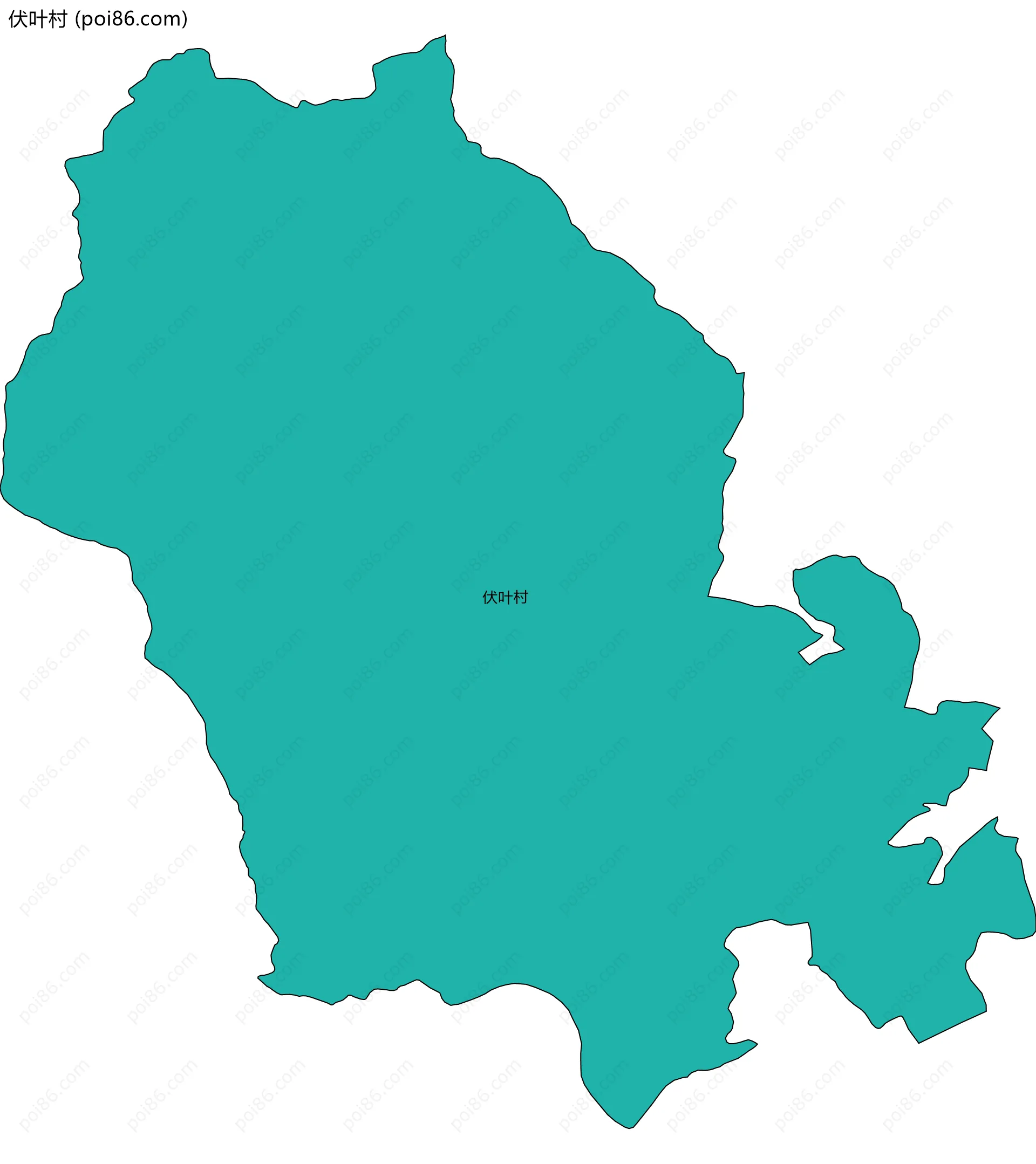 伏叶村边界地图