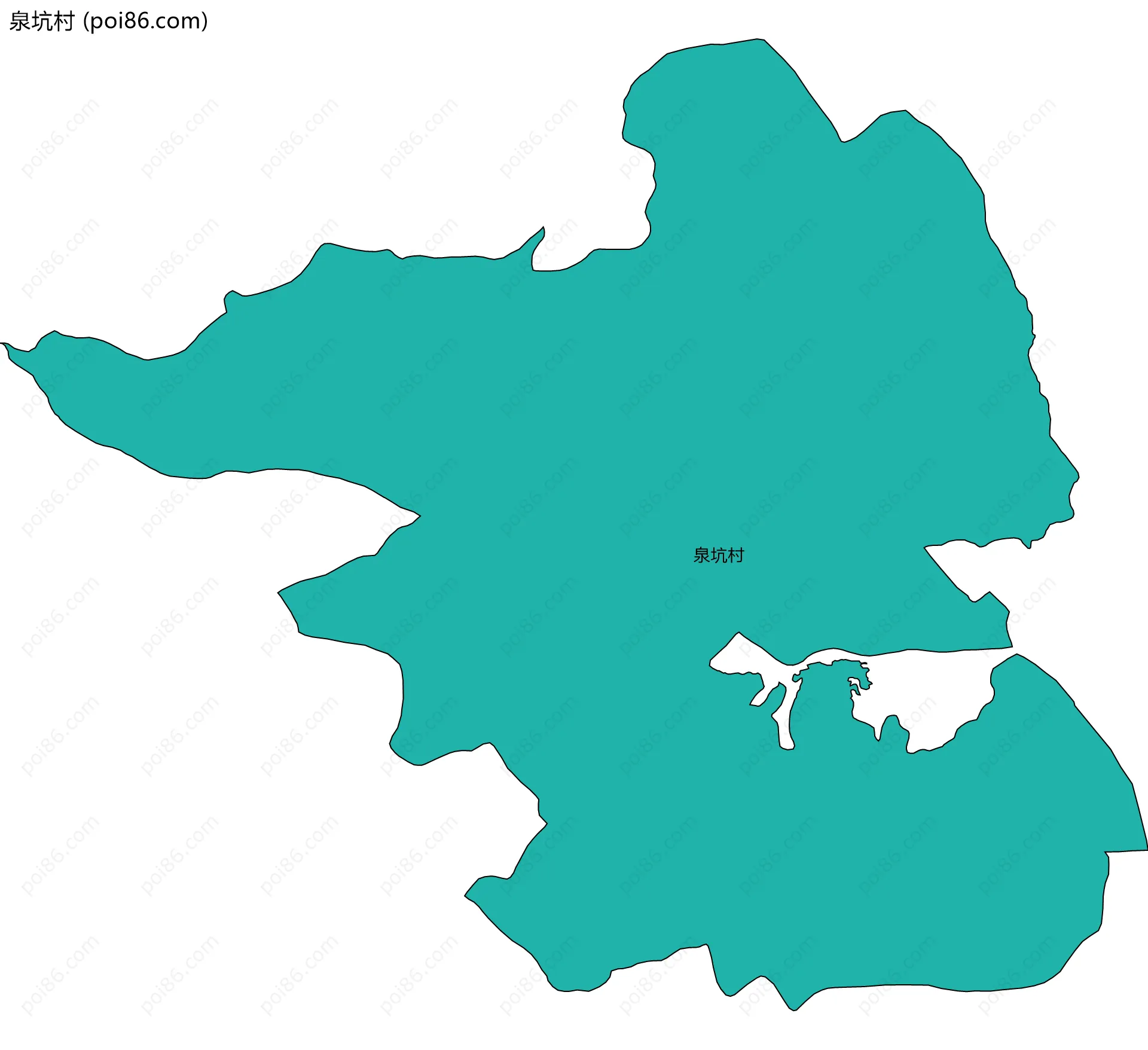 泉坑村边界地图