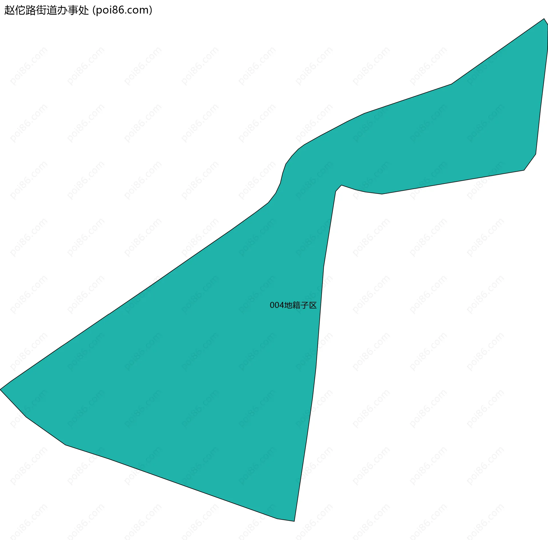 赵佗路街道办事处边界地图(五级行政区划)