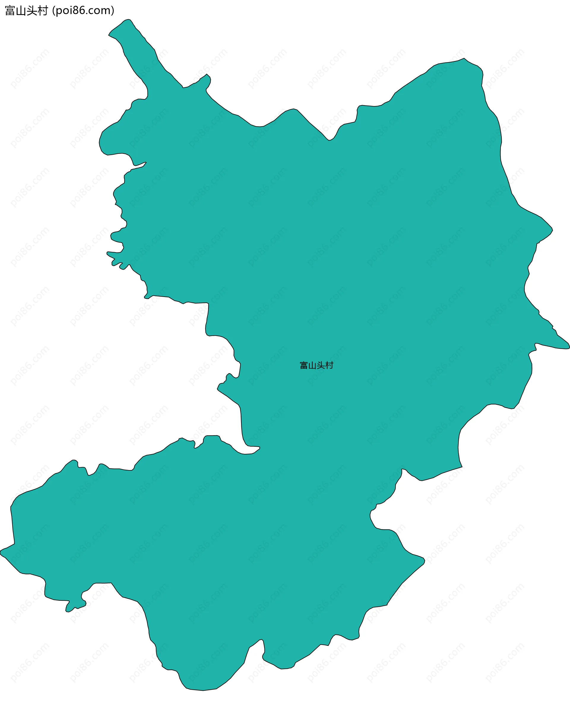 富山头村边界地图