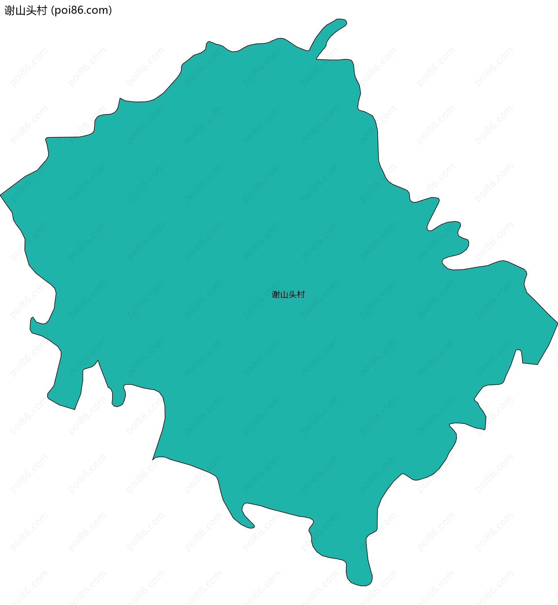 谢山头村边界地图