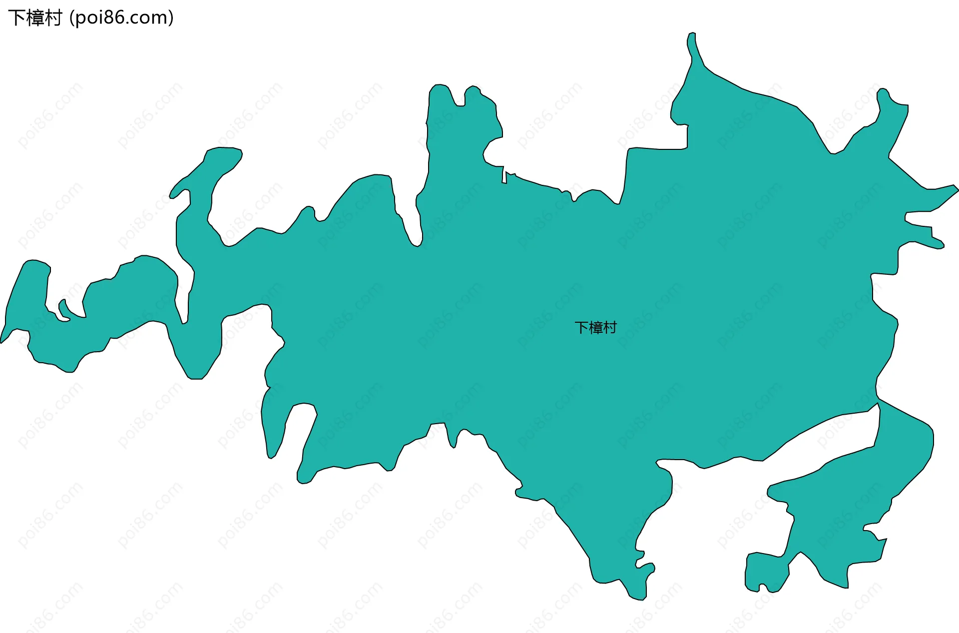 下樟村边界地图