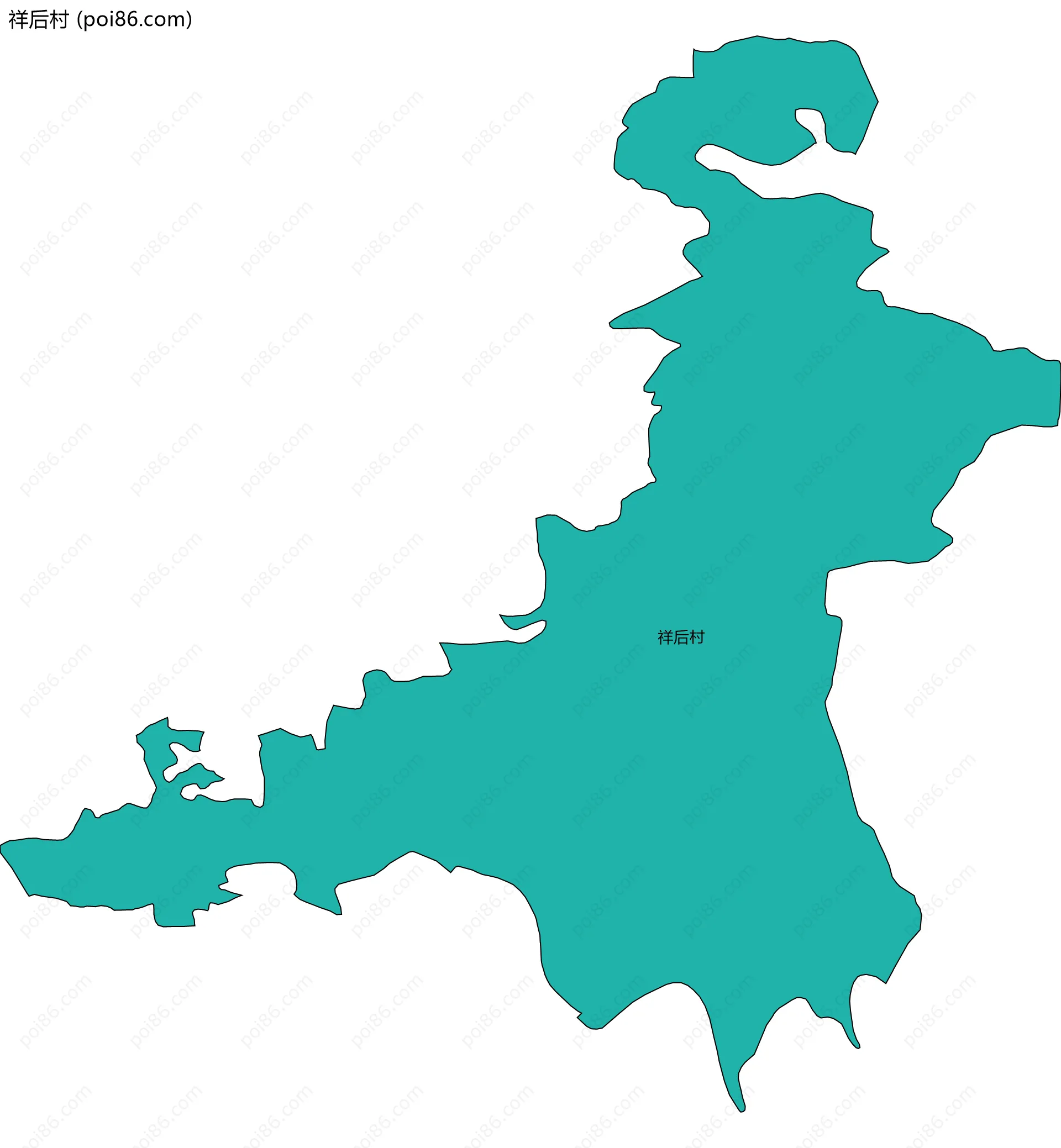 祥后村边界地图