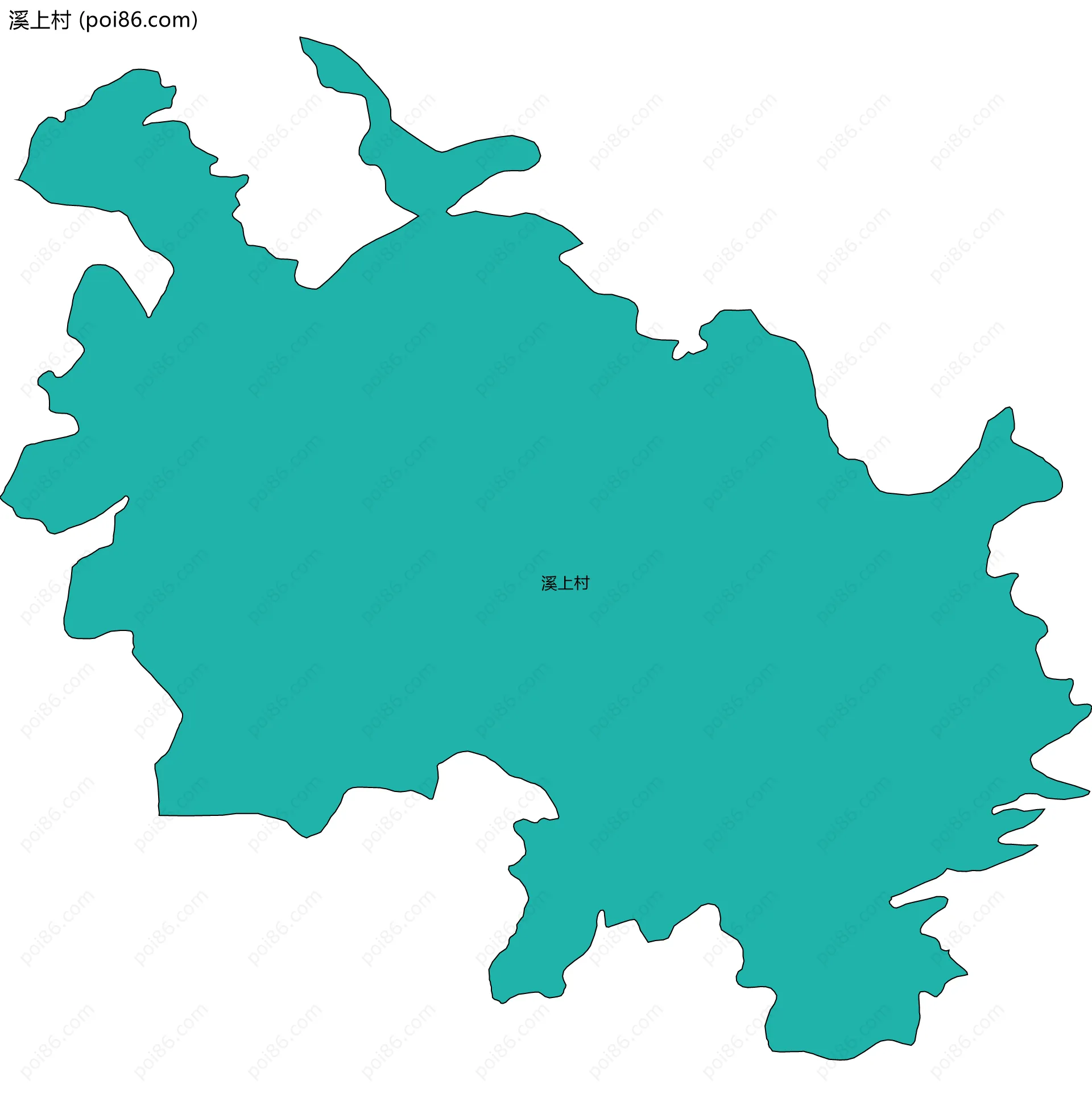 溪上村边界地图