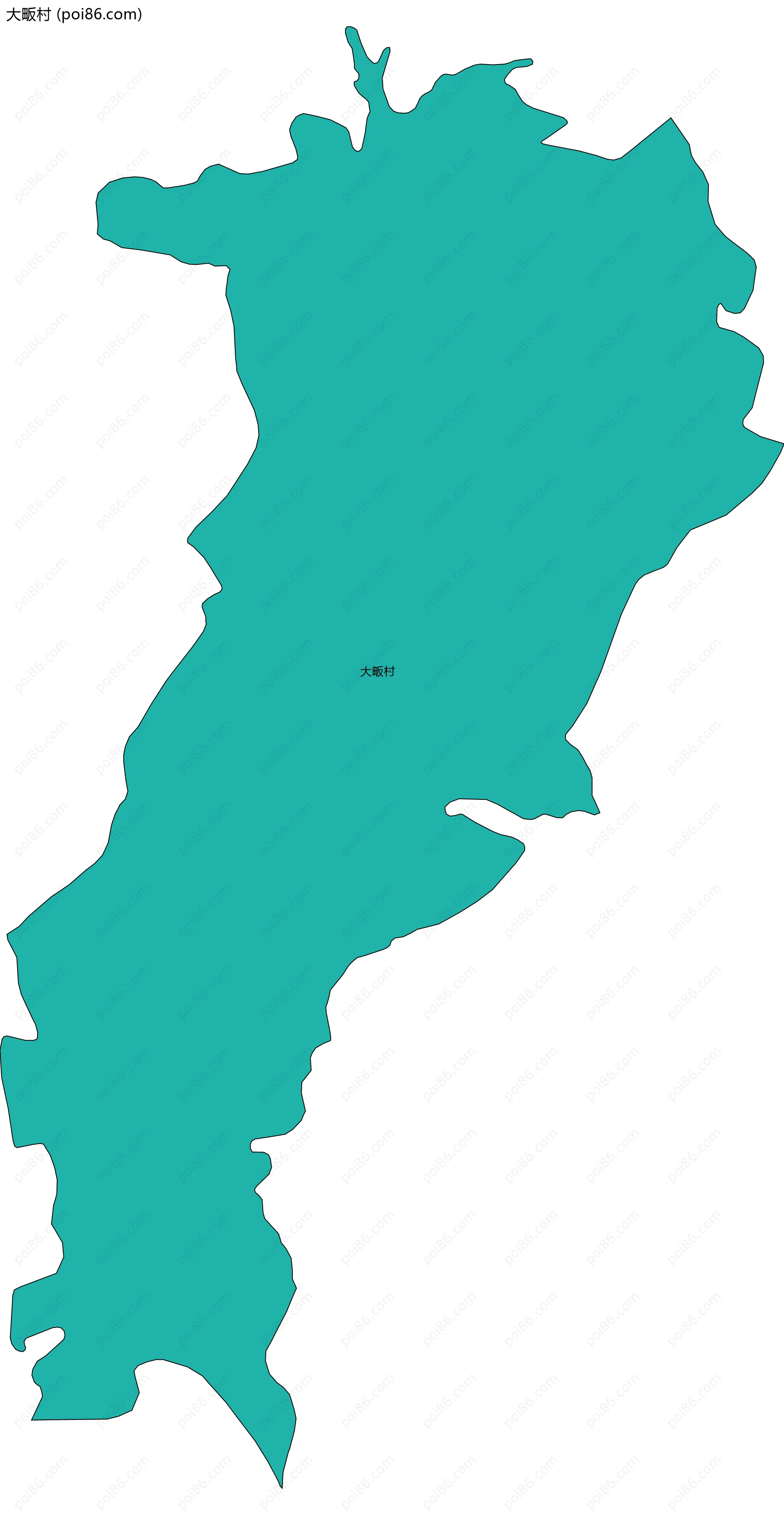 大畈村边界地图