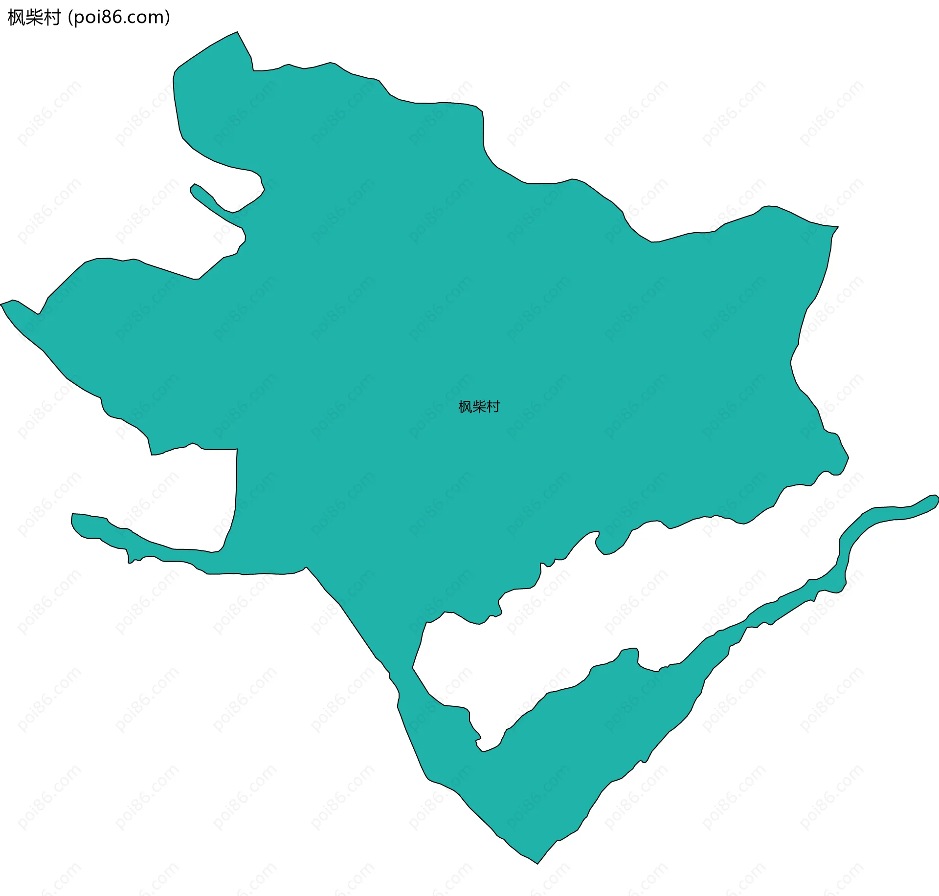 枫柴村边界地图