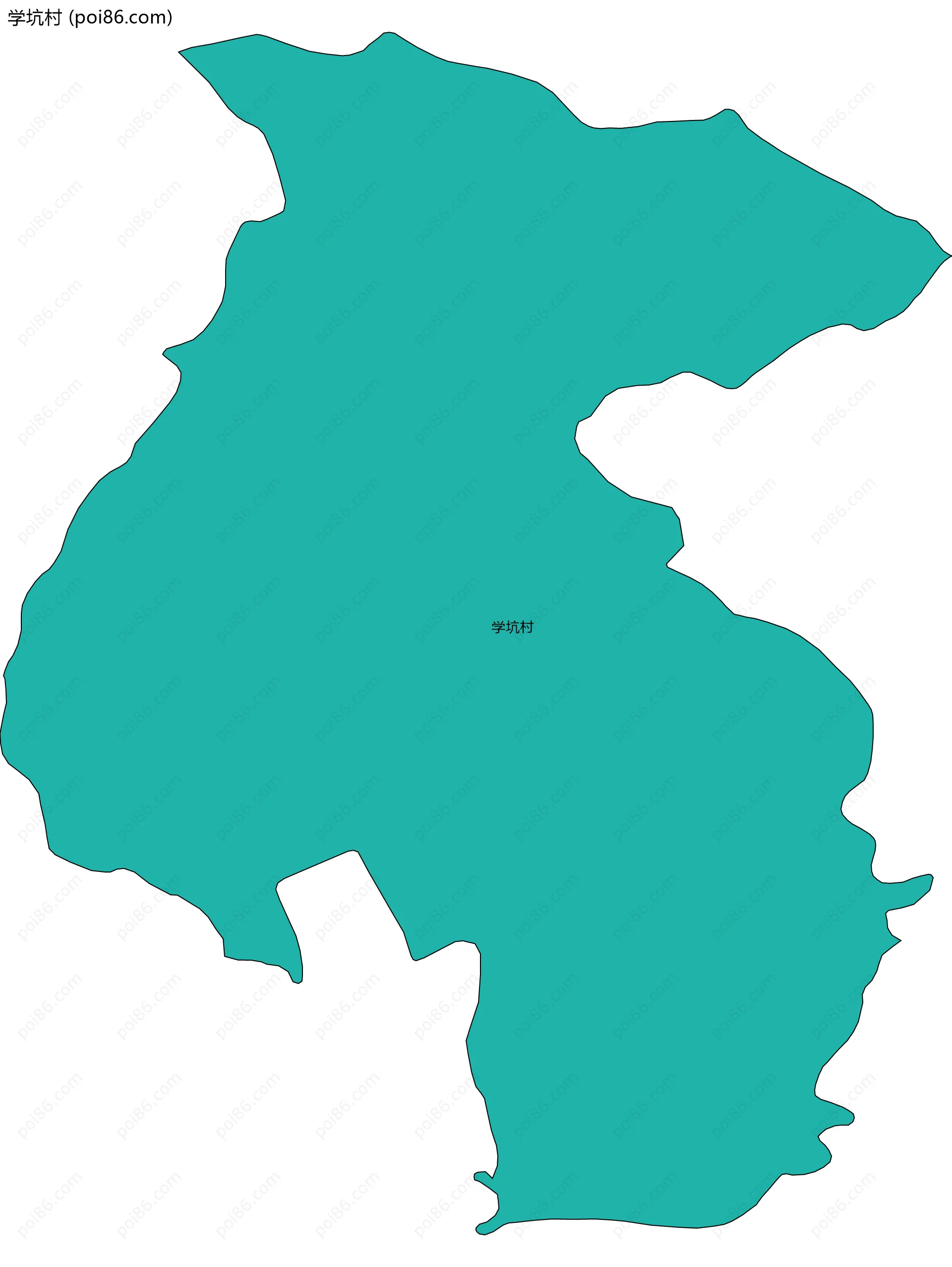 学坑村边界地图