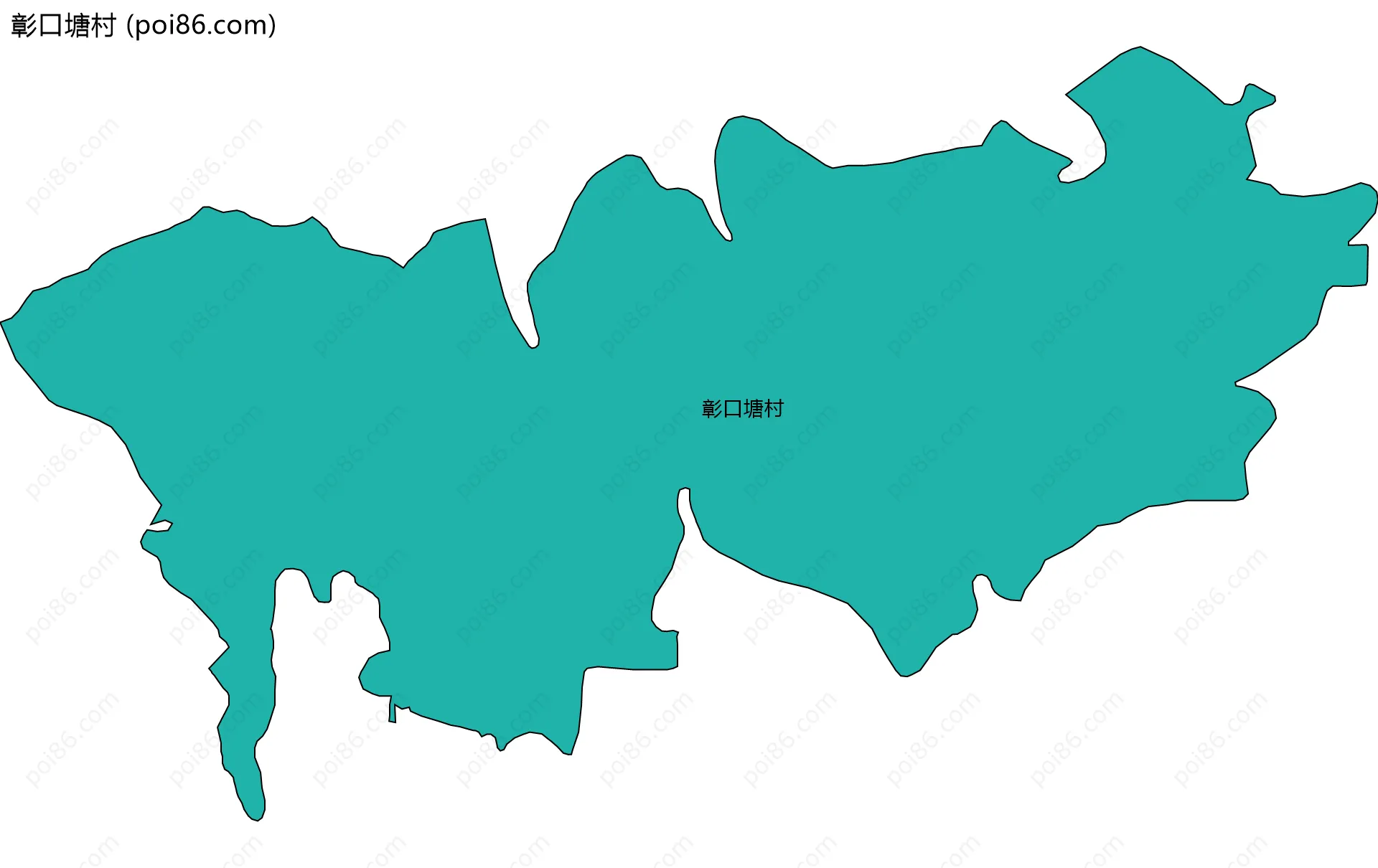 彰口塘村边界地图