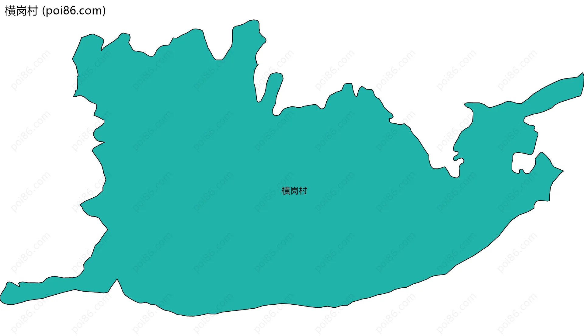 横岗村边界地图