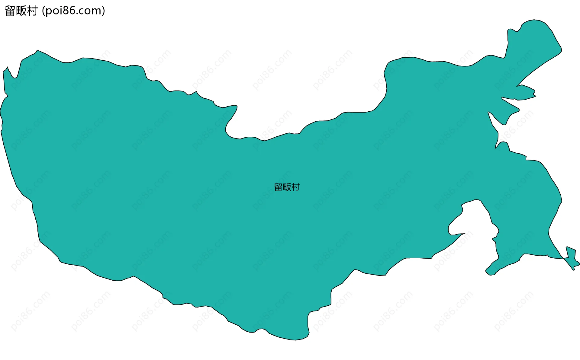 留畈村边界地图