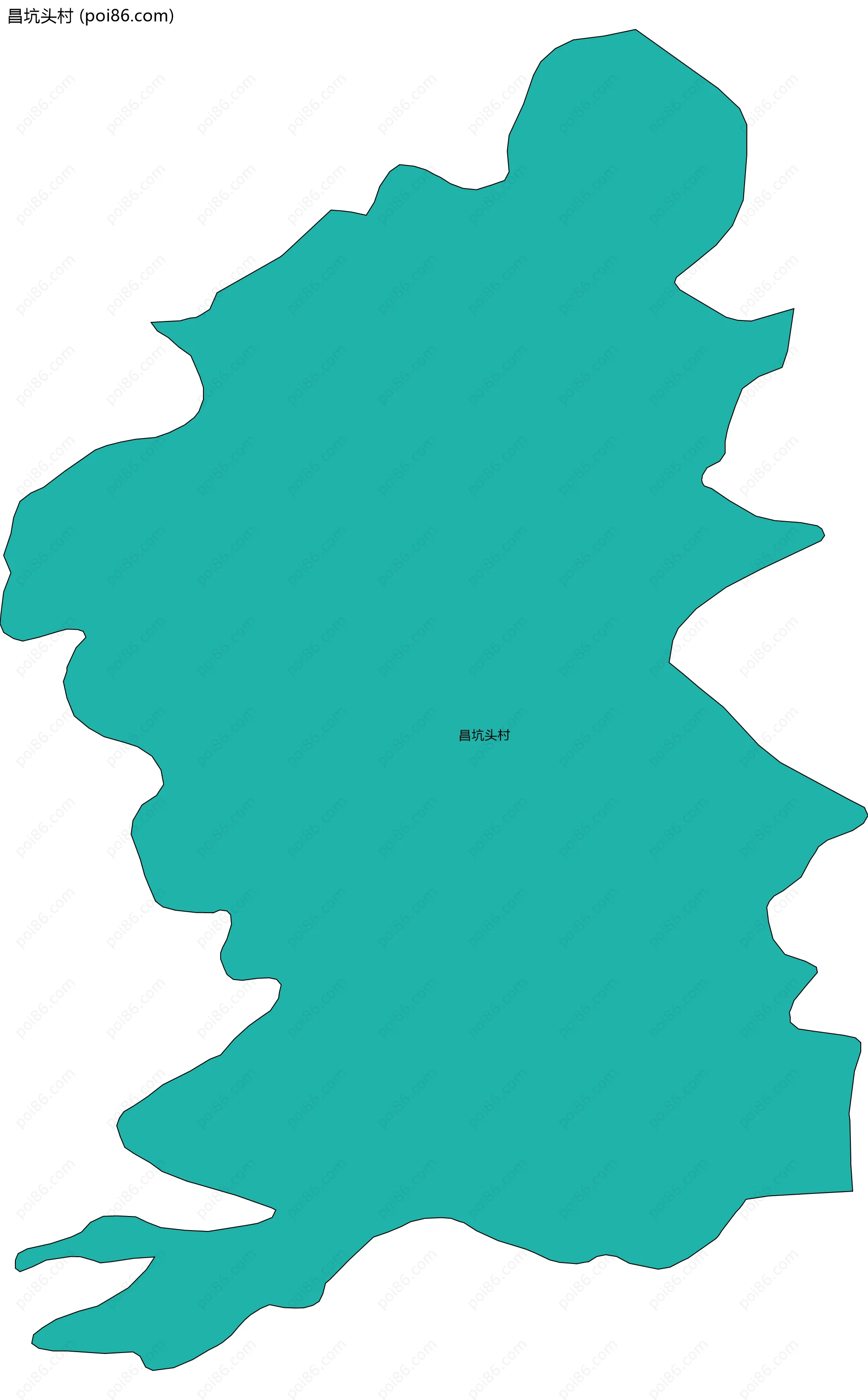 昌坑头村边界地图