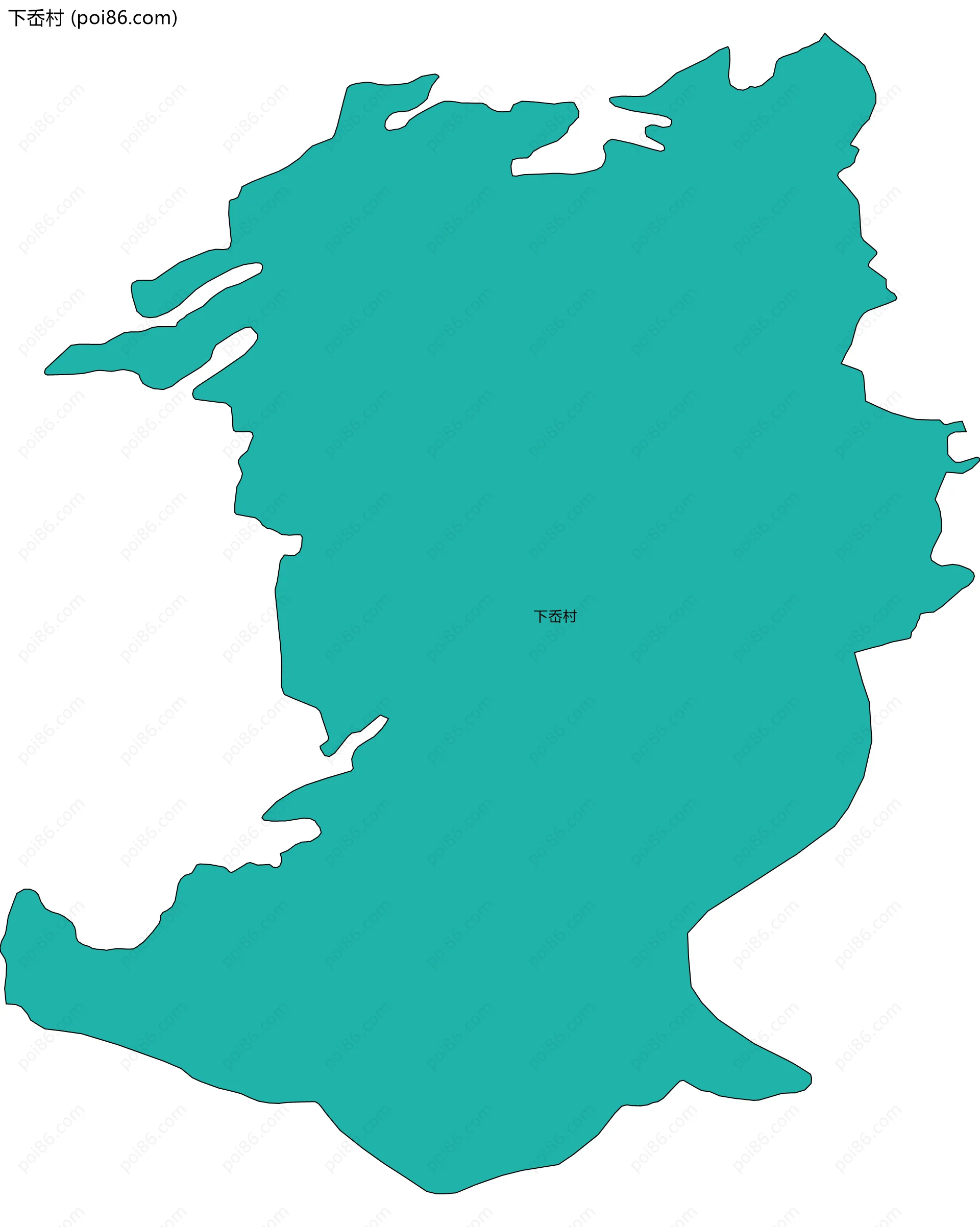 下岙村边界地图