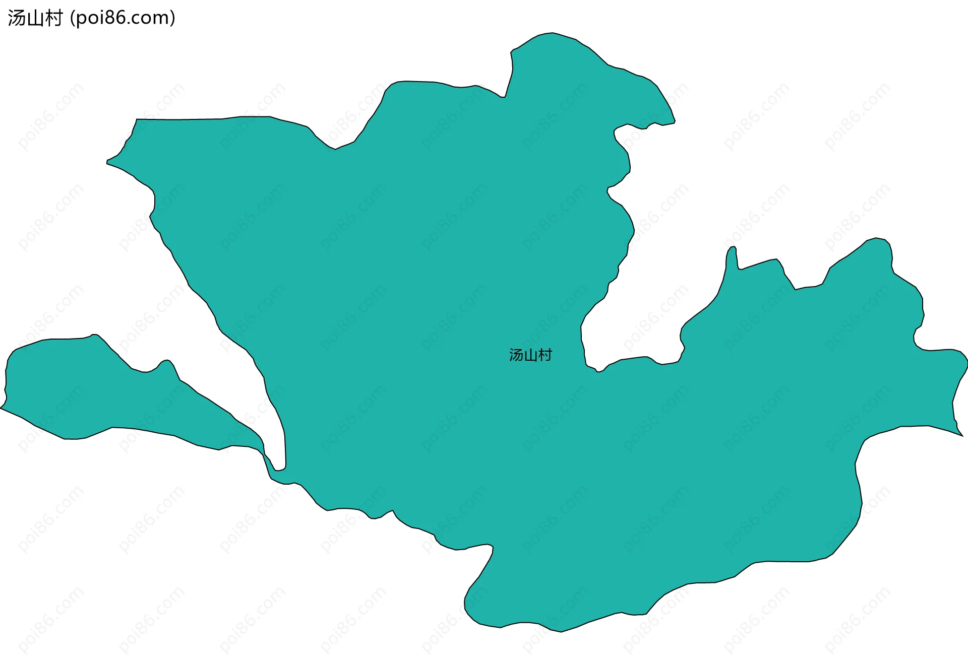 汤山村边界地图