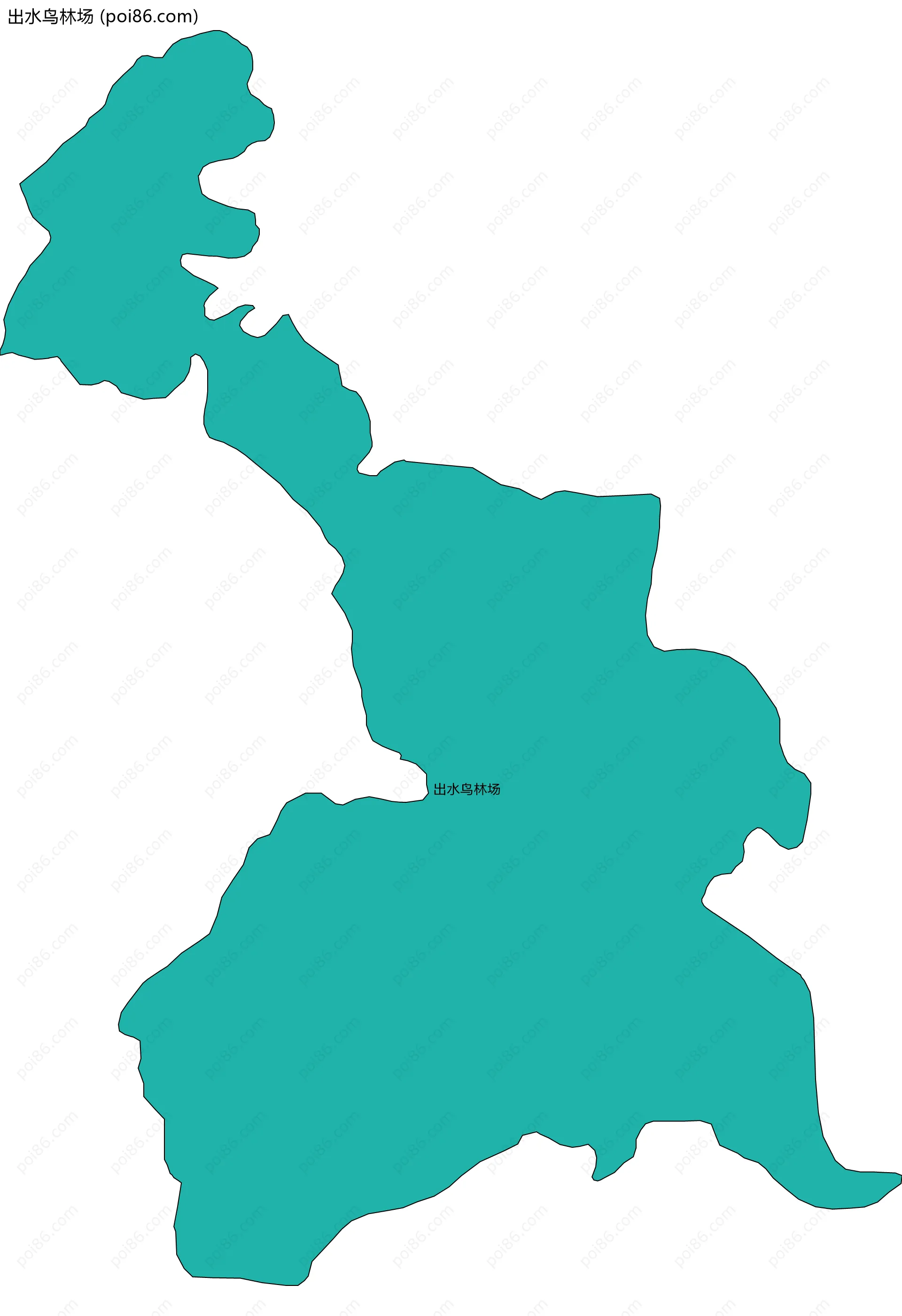 出水鸟林场边界地图