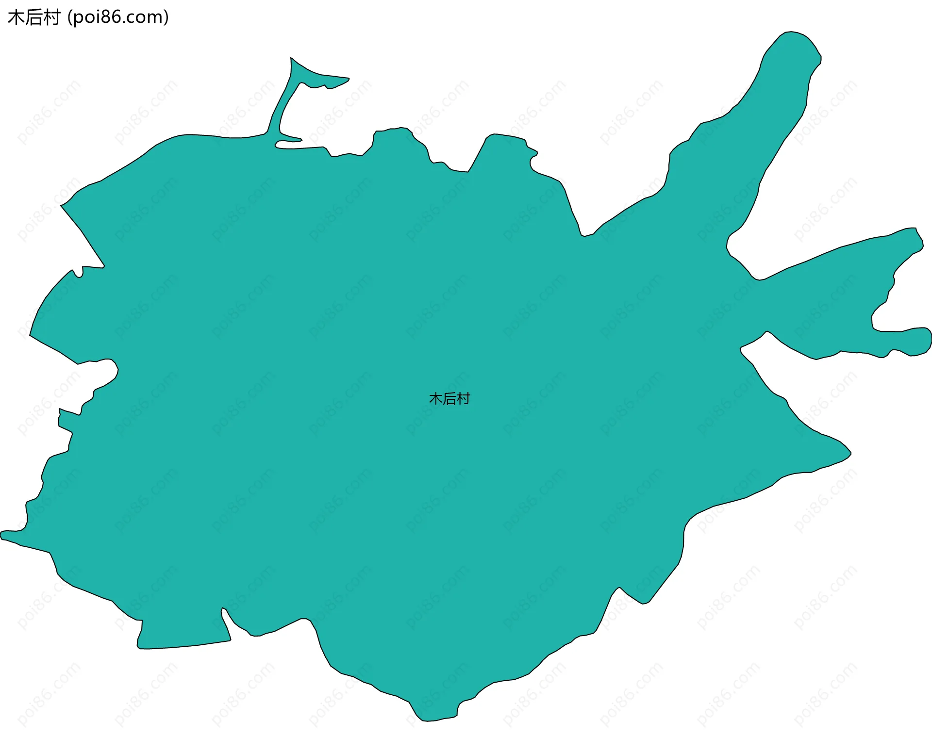 木后村边界地图