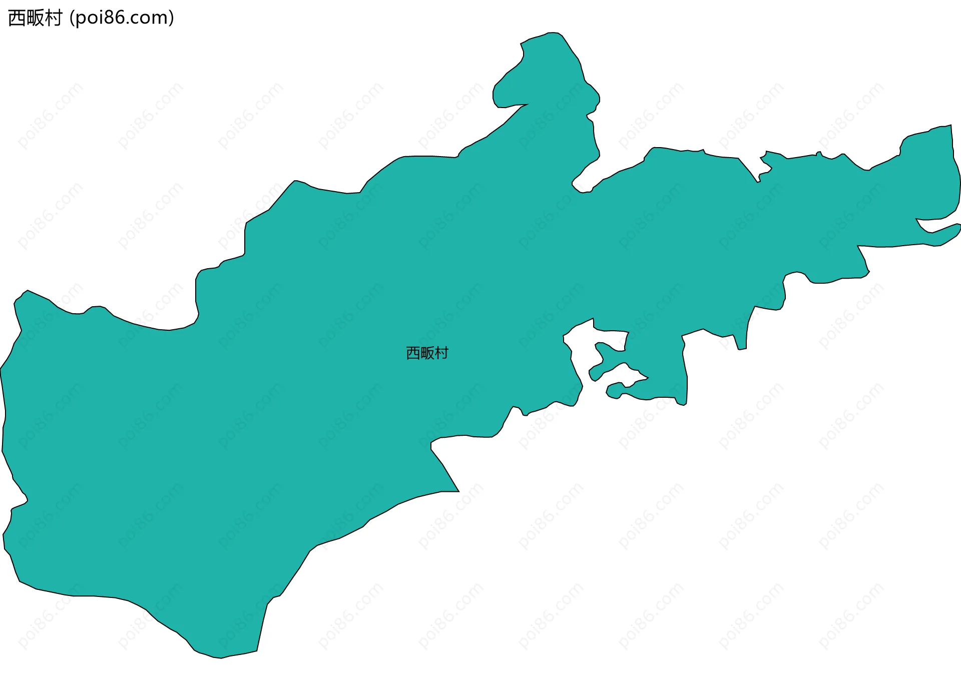 西畈村边界地图