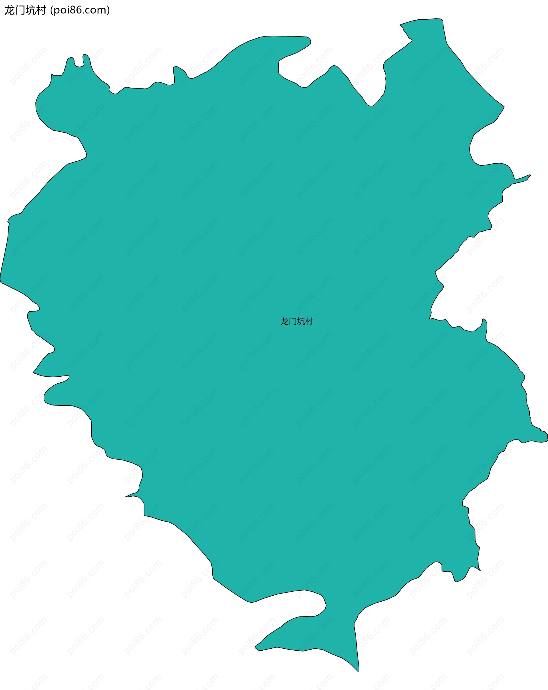 龙门坑村边界地图