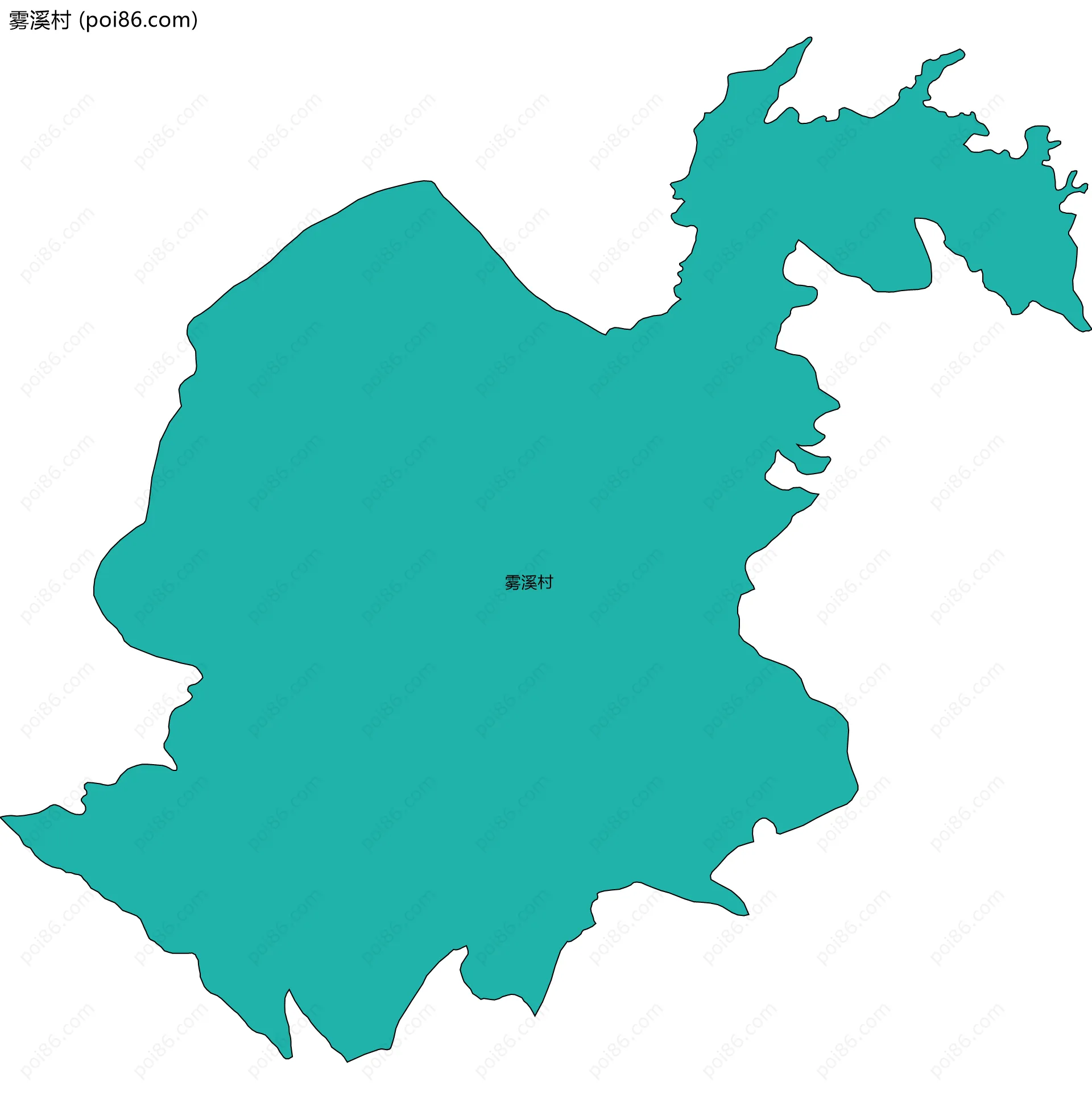 雾溪村边界地图