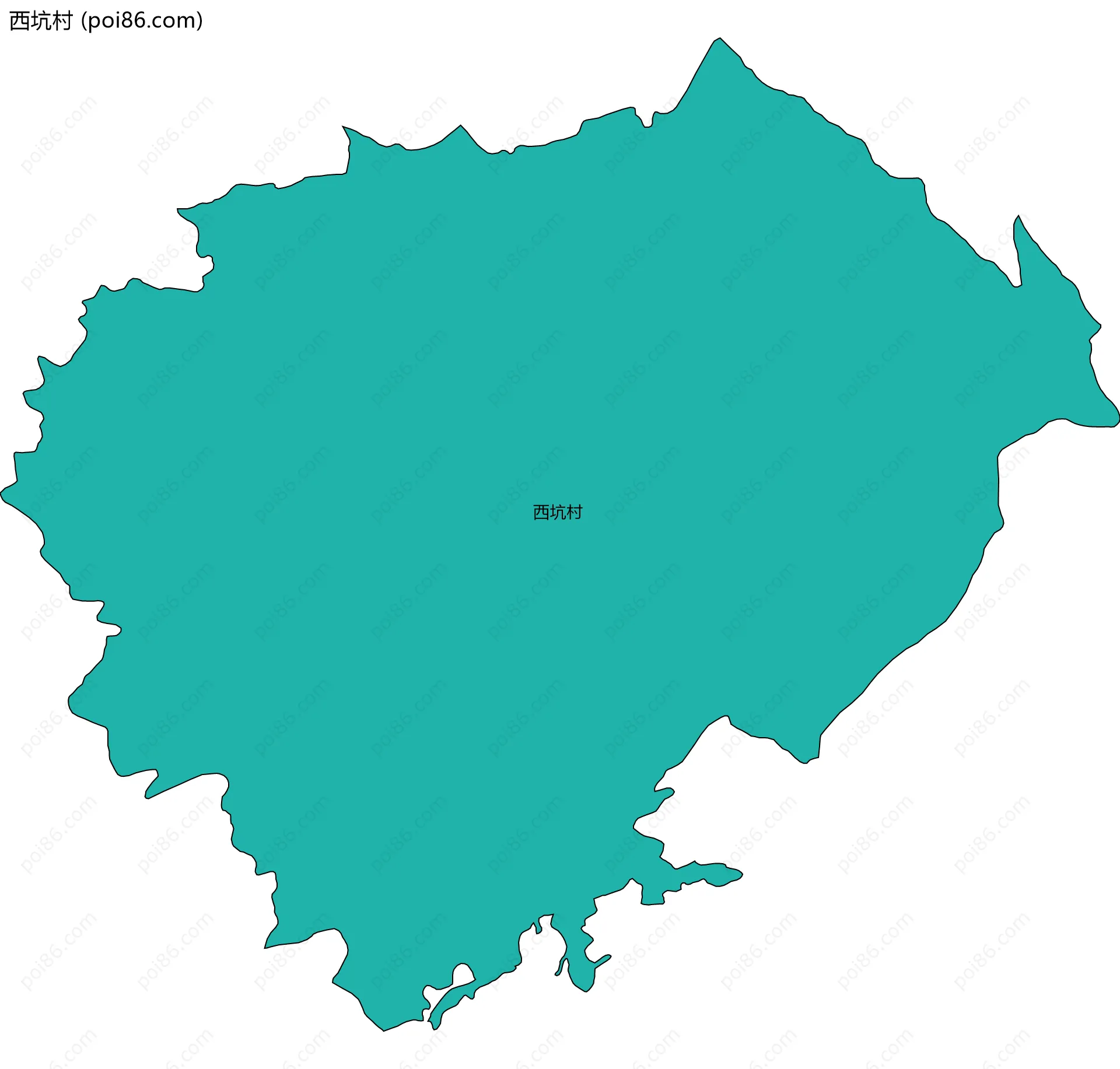 西坑村边界地图