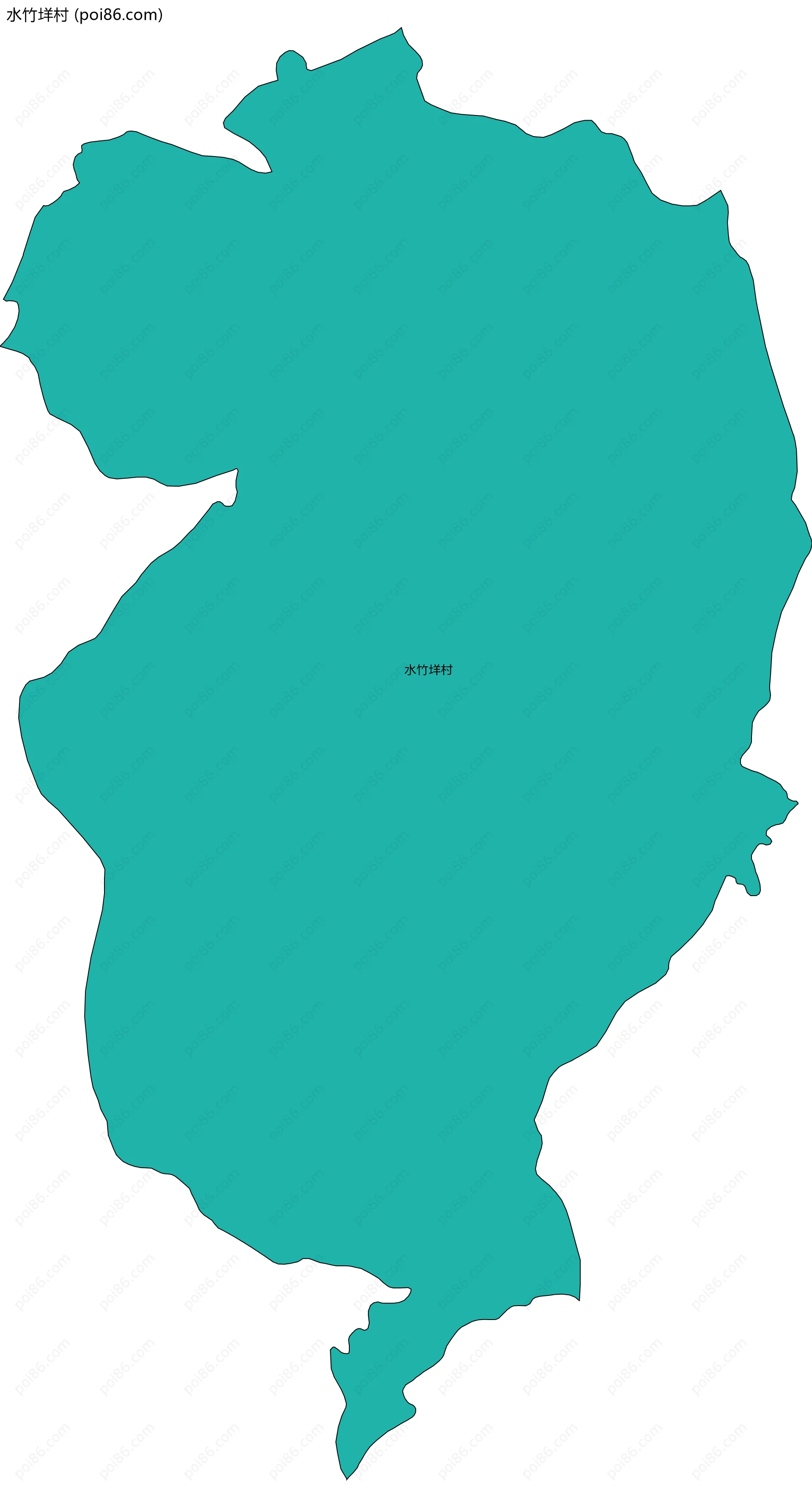 水竹垟村边界地图