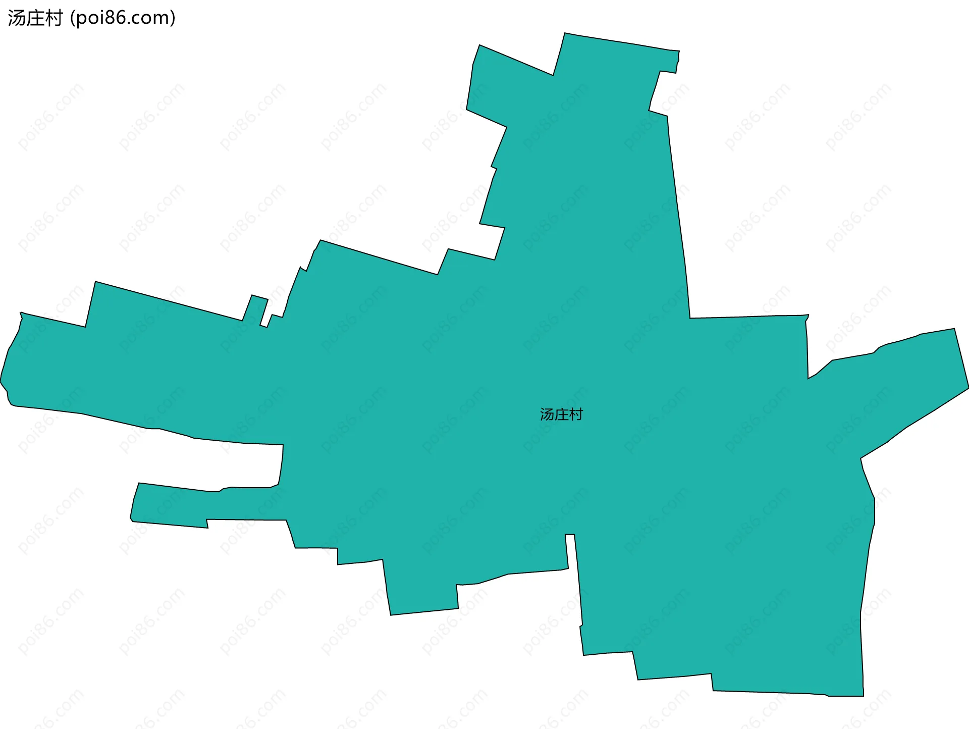 汤庄村边界地图