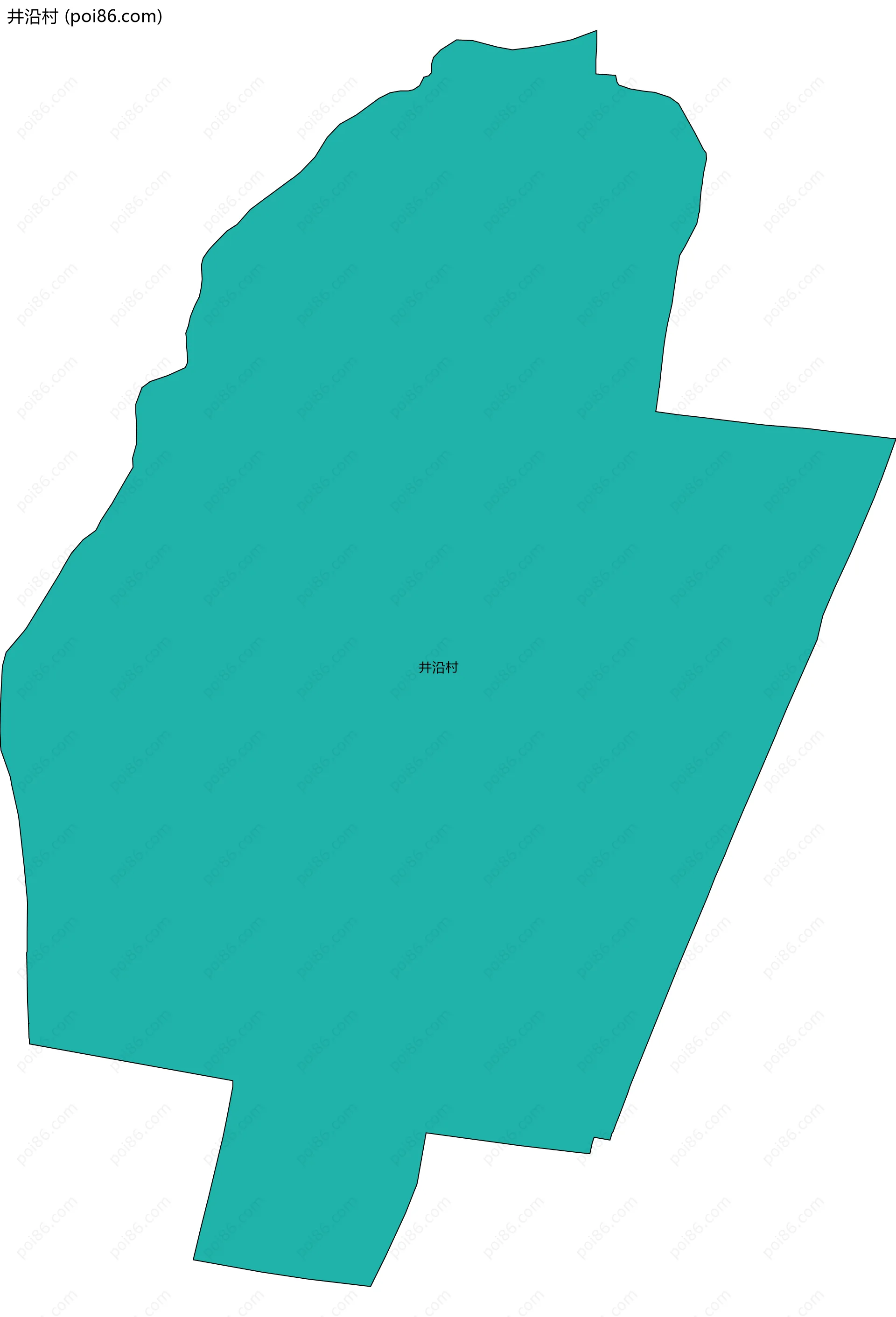 井沿村边界地图