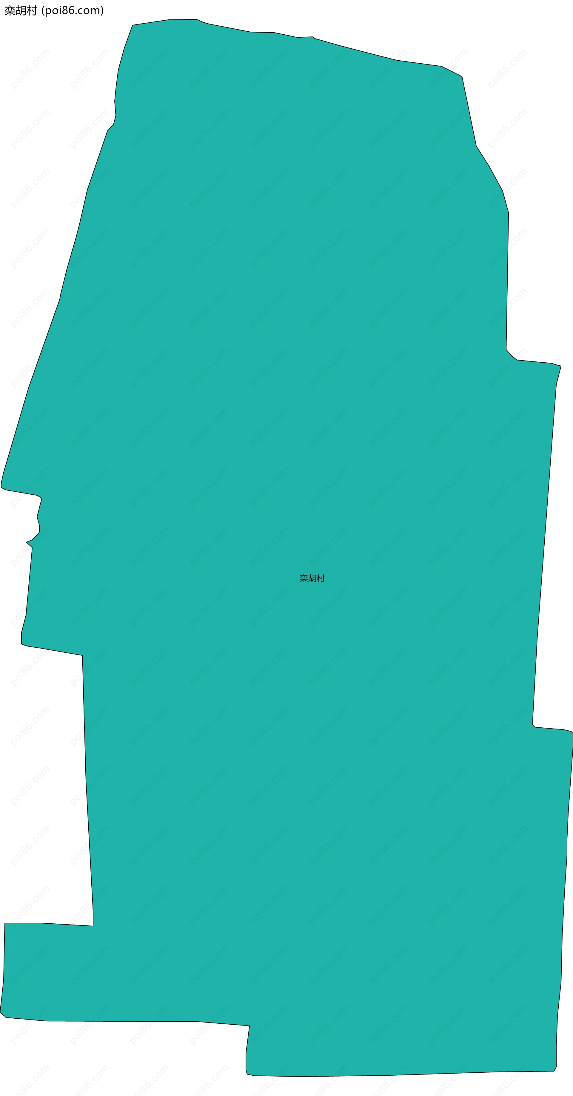 栾胡村边界地图