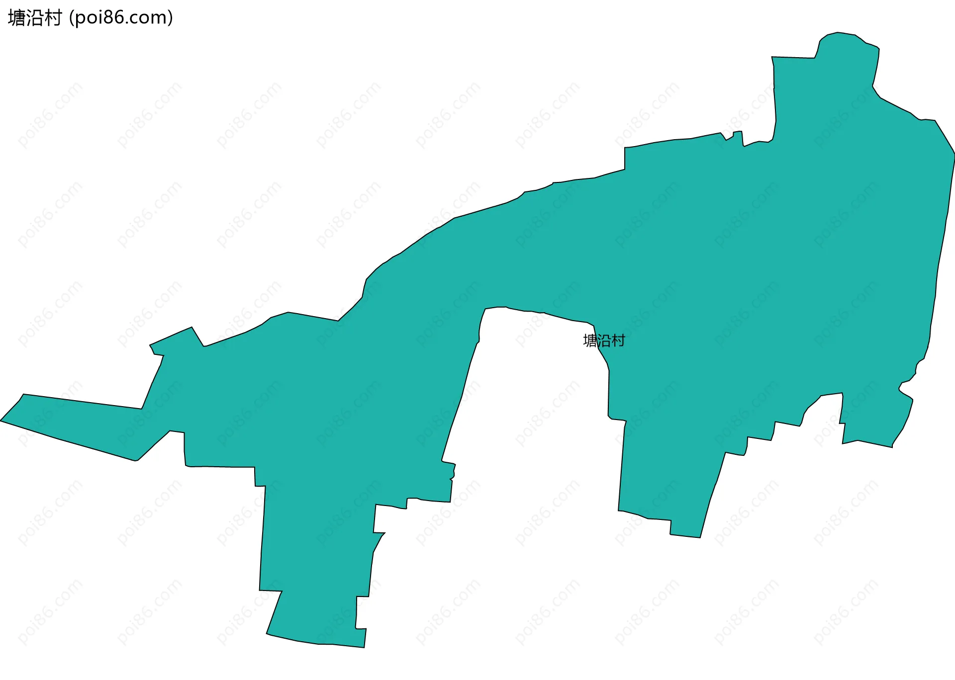 塘沿村边界地图