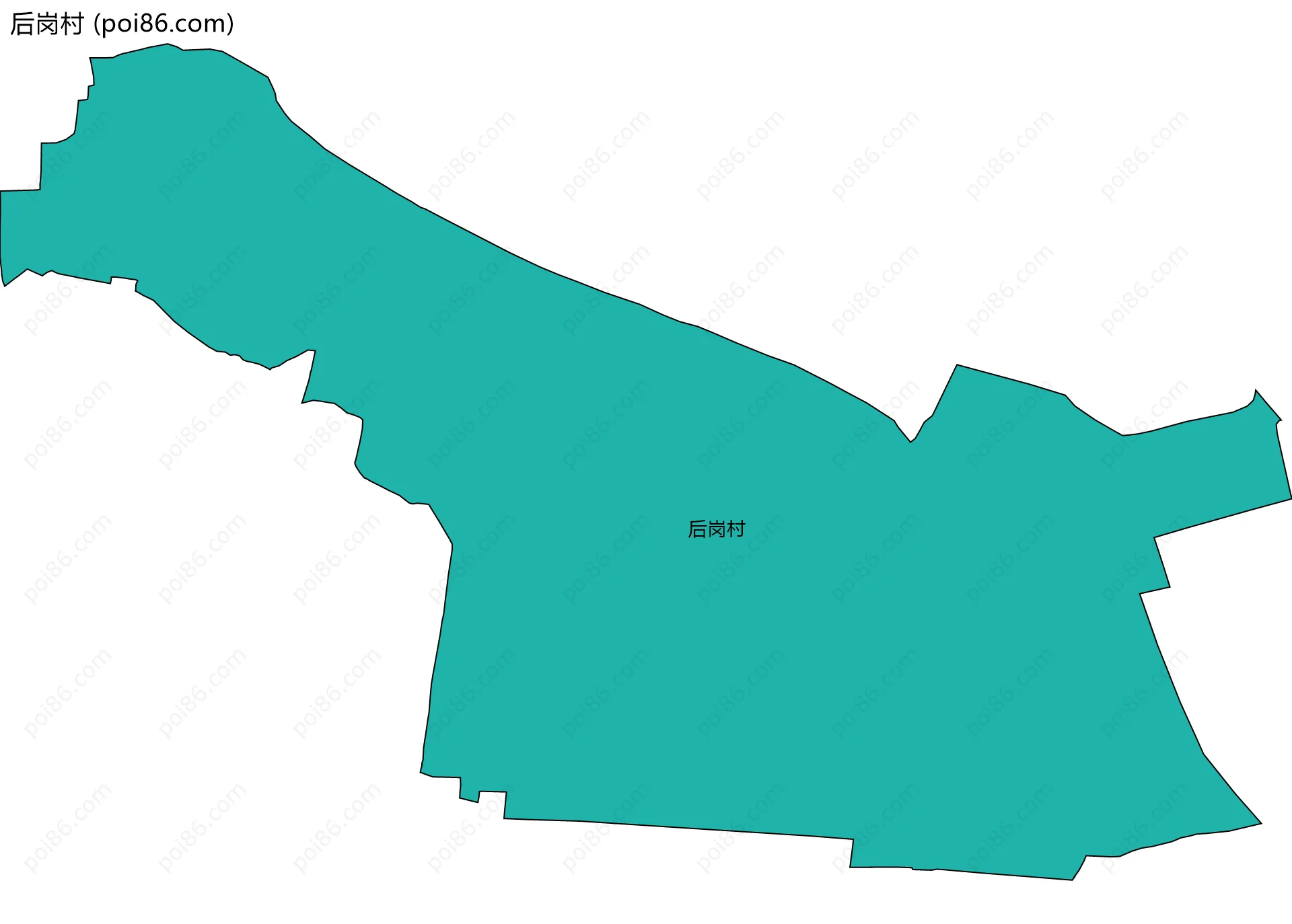后岗村边界地图
