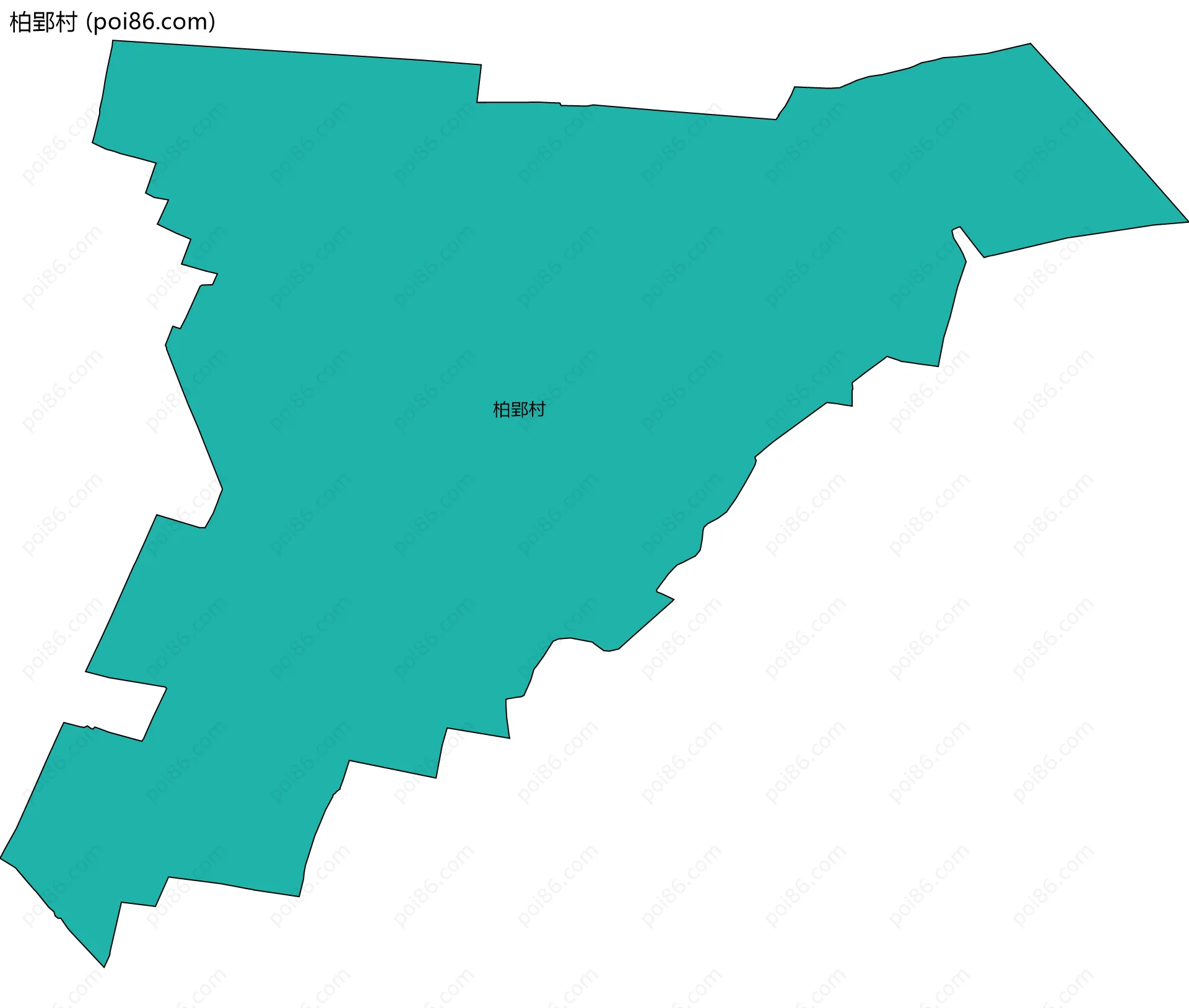 柏郢村边界地图