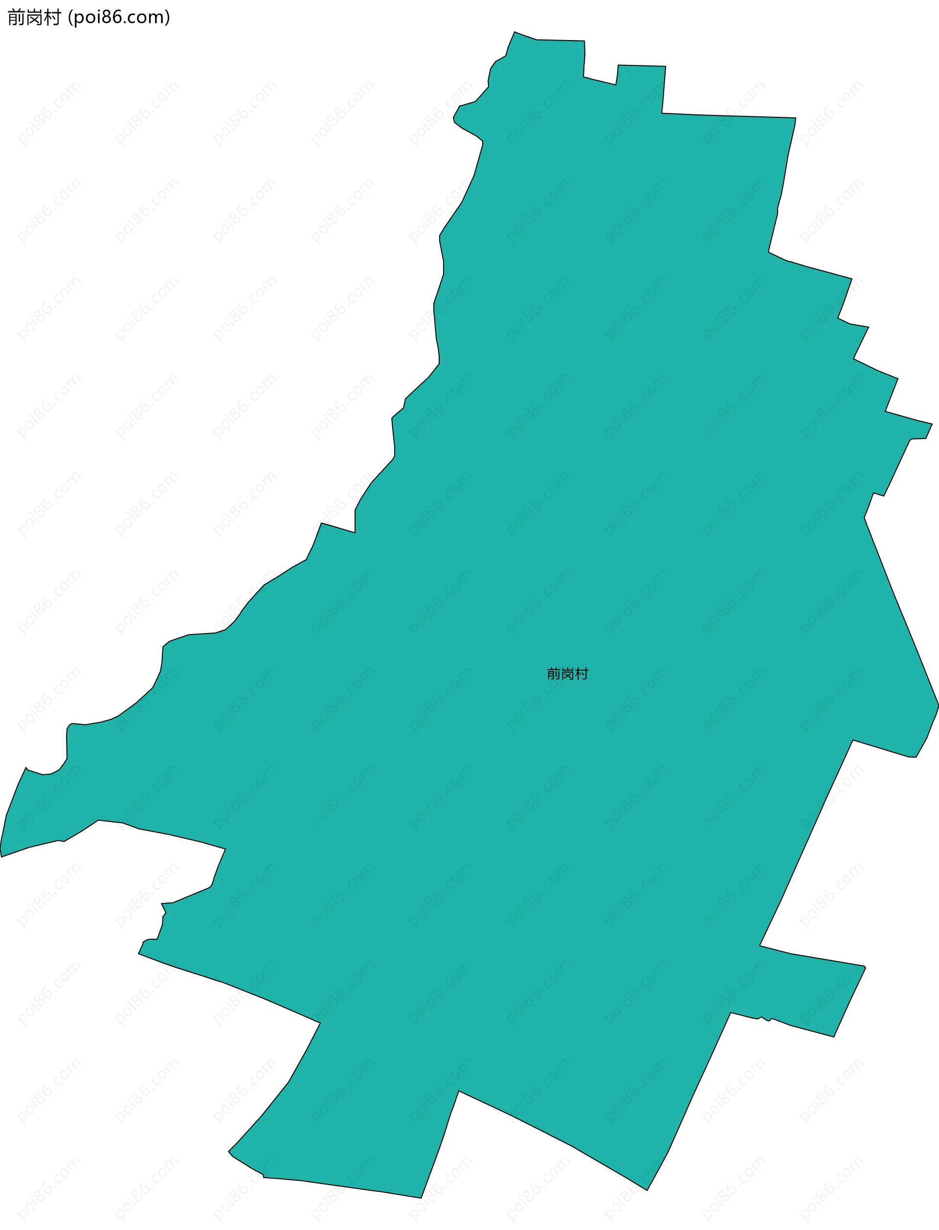 前岗村边界地图