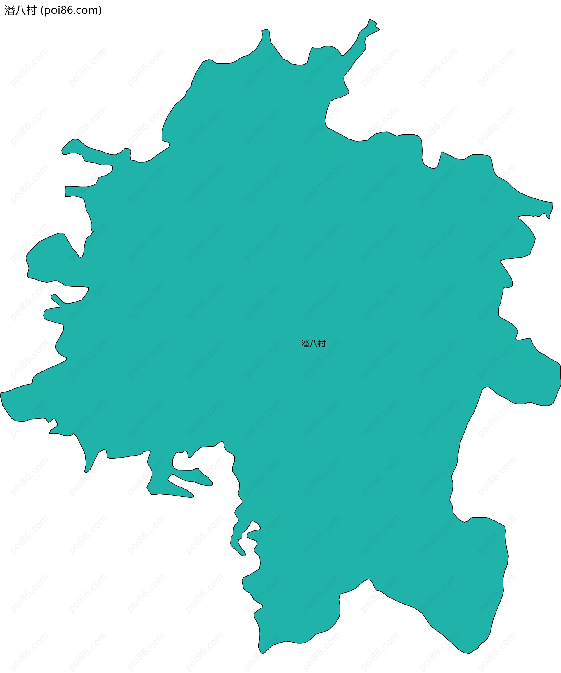 潘八村边界地图