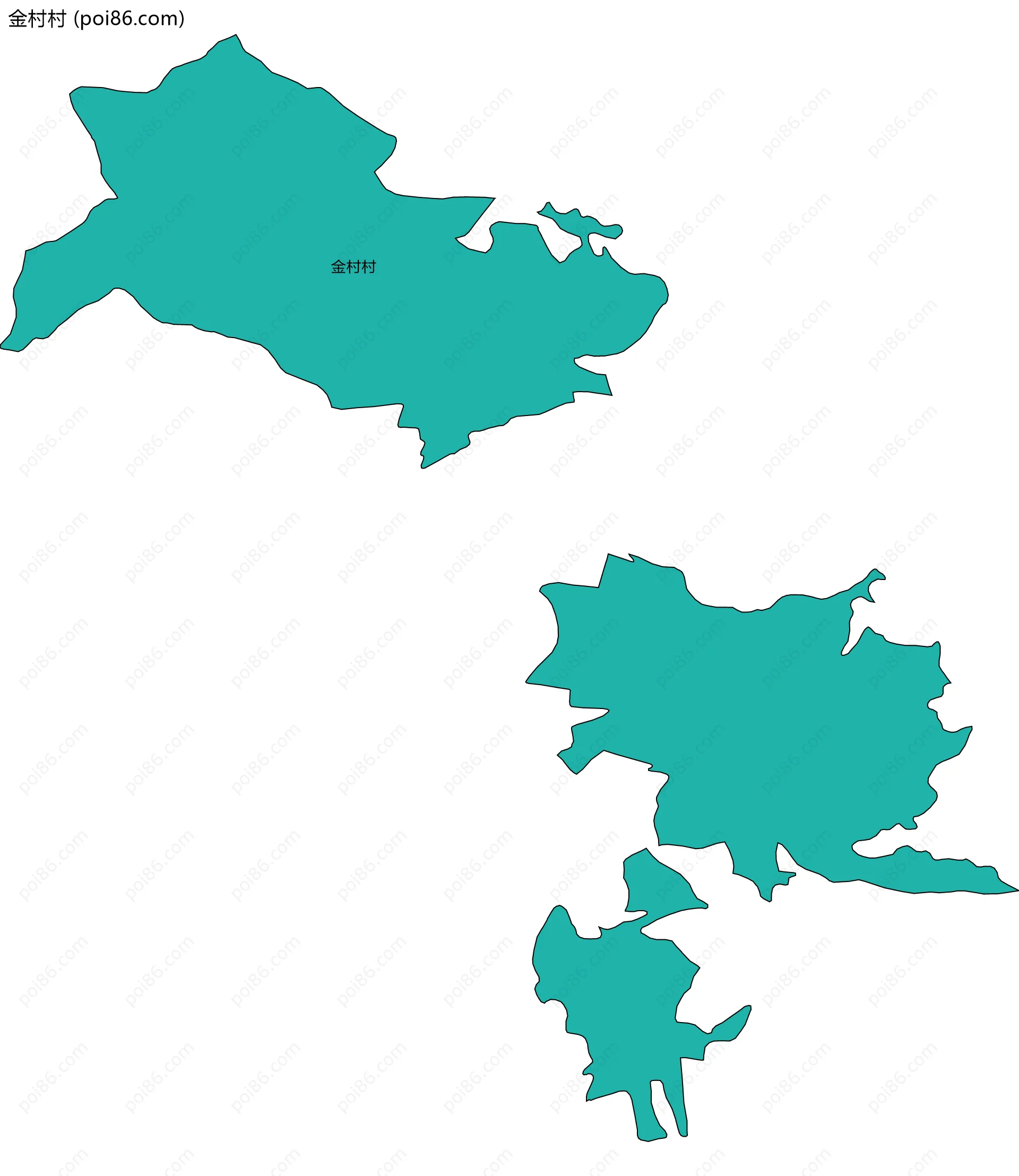 金村村边界地图