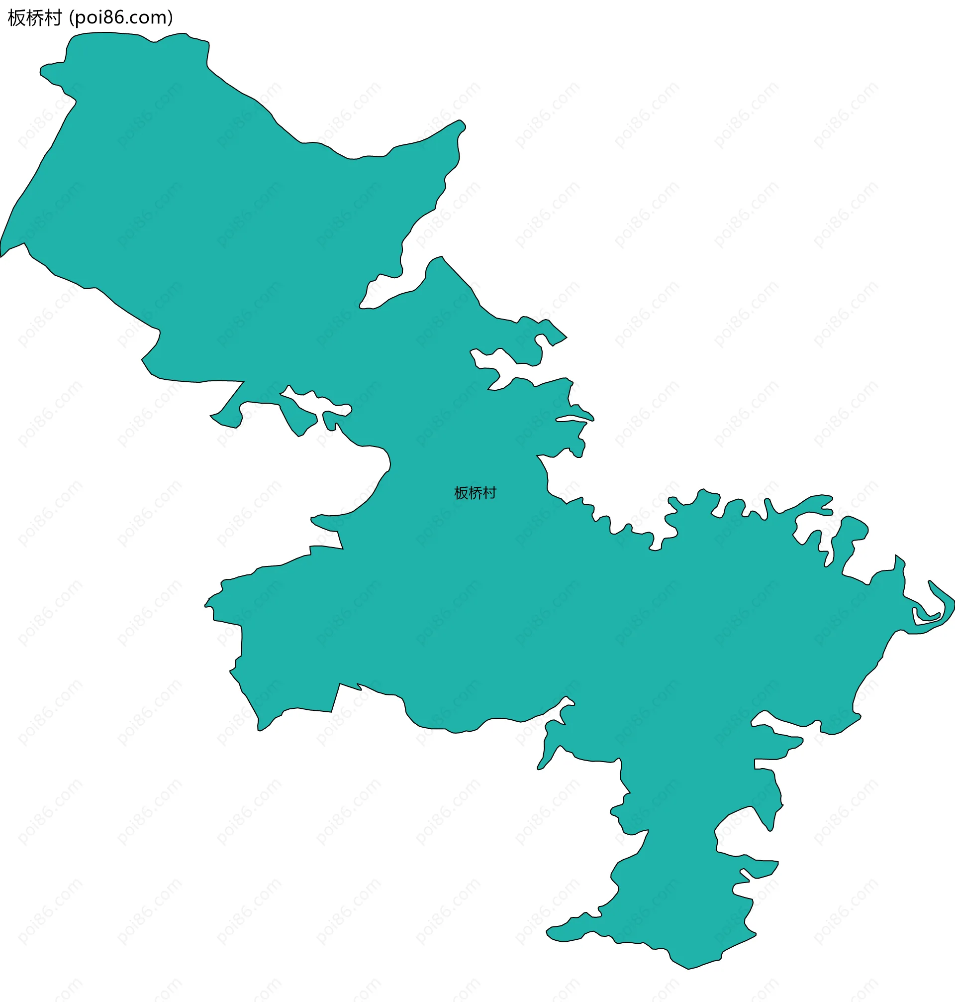 板桥村边界地图