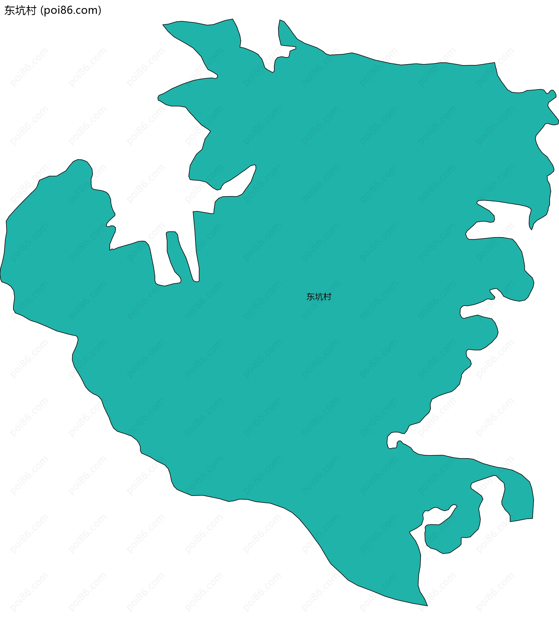 东坑村边界地图