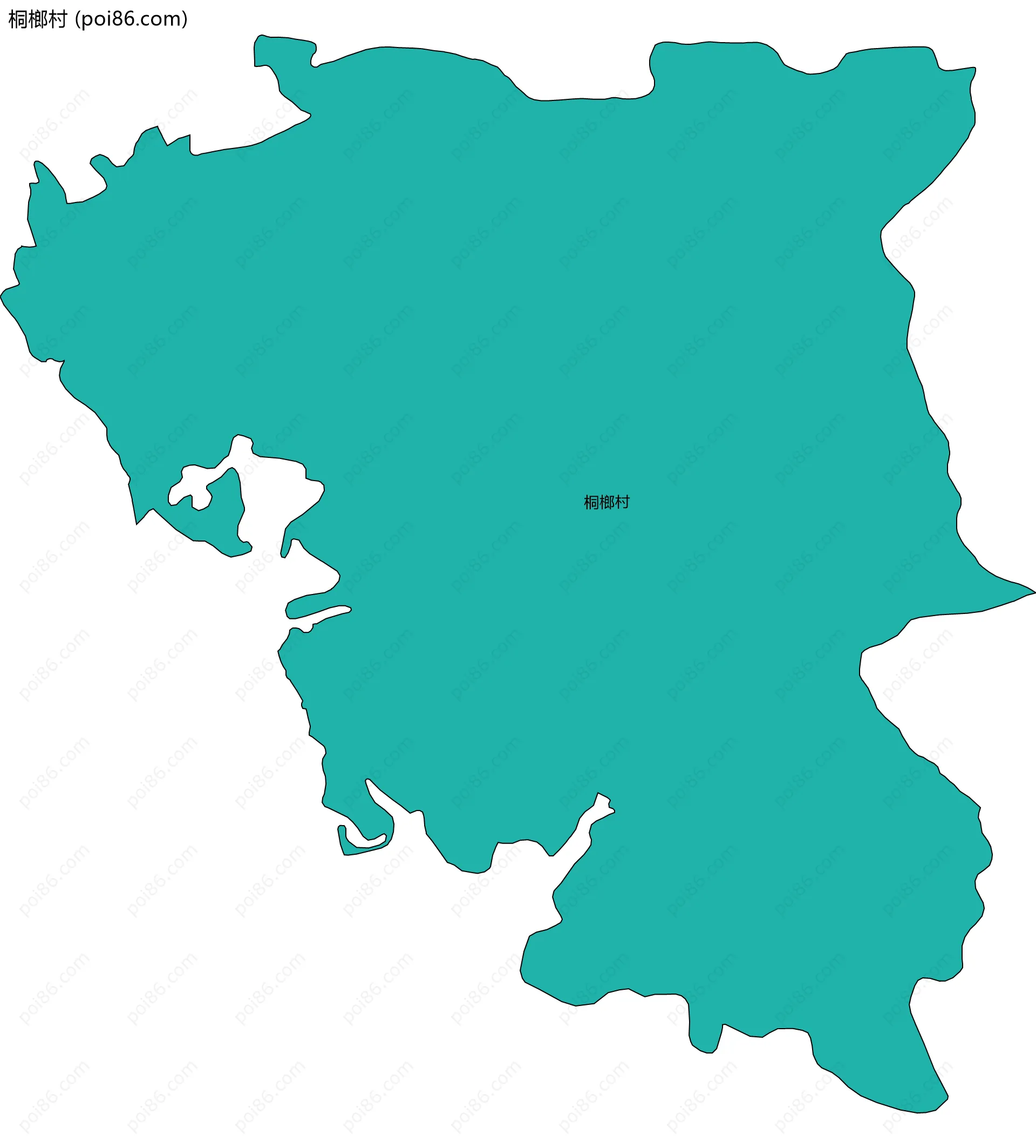 桐榔村边界地图