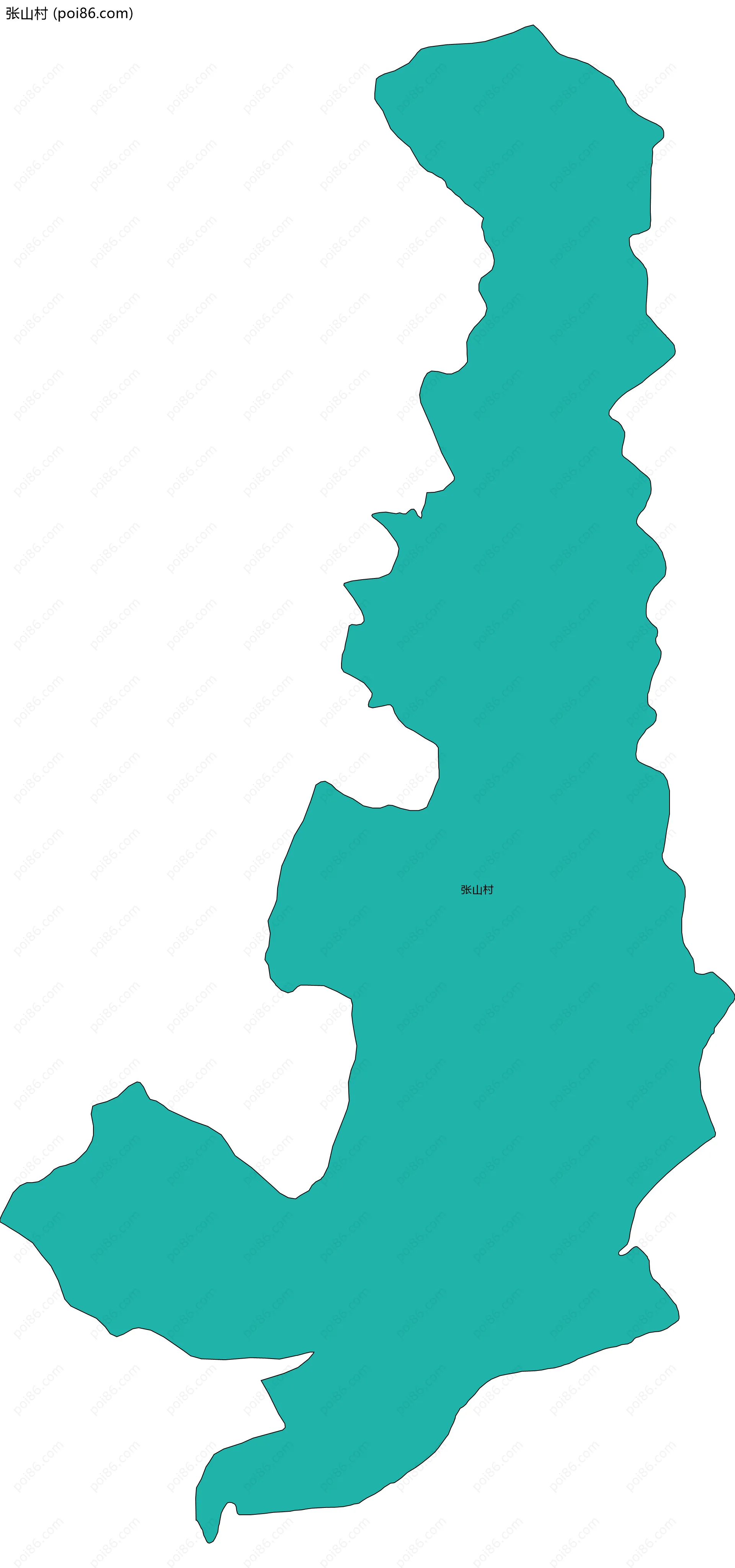 张山村边界地图