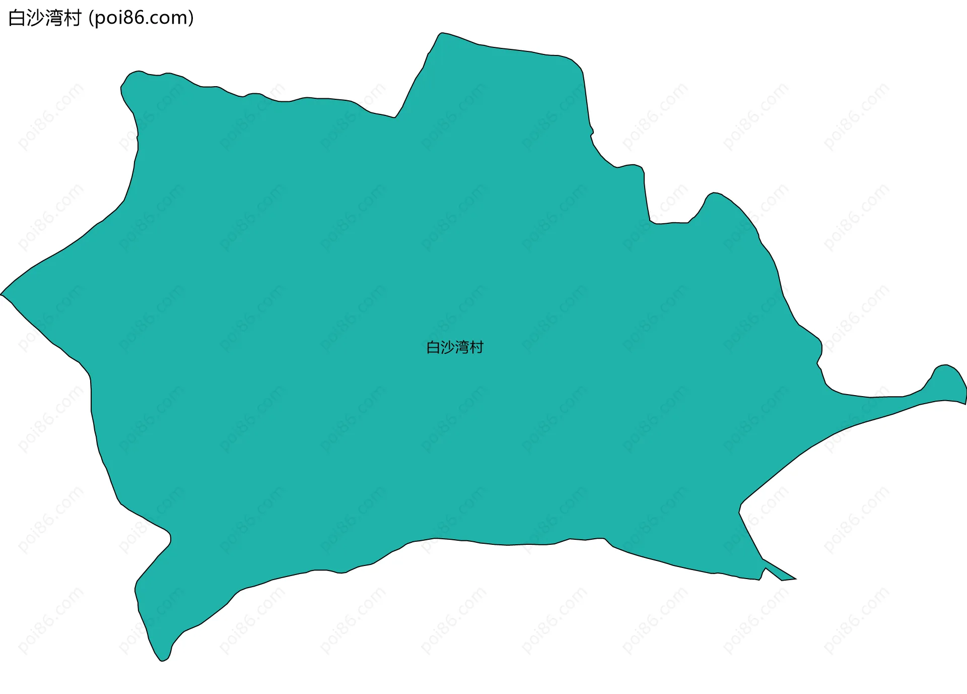 白沙湾村边界地图