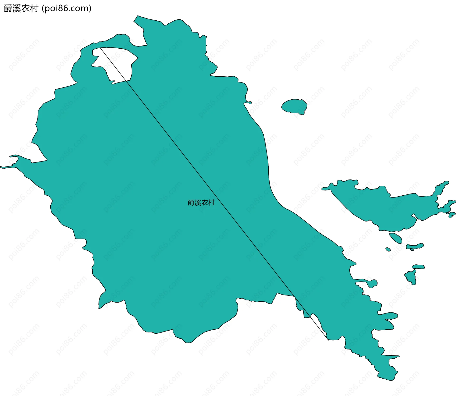 爵溪农村边界地图